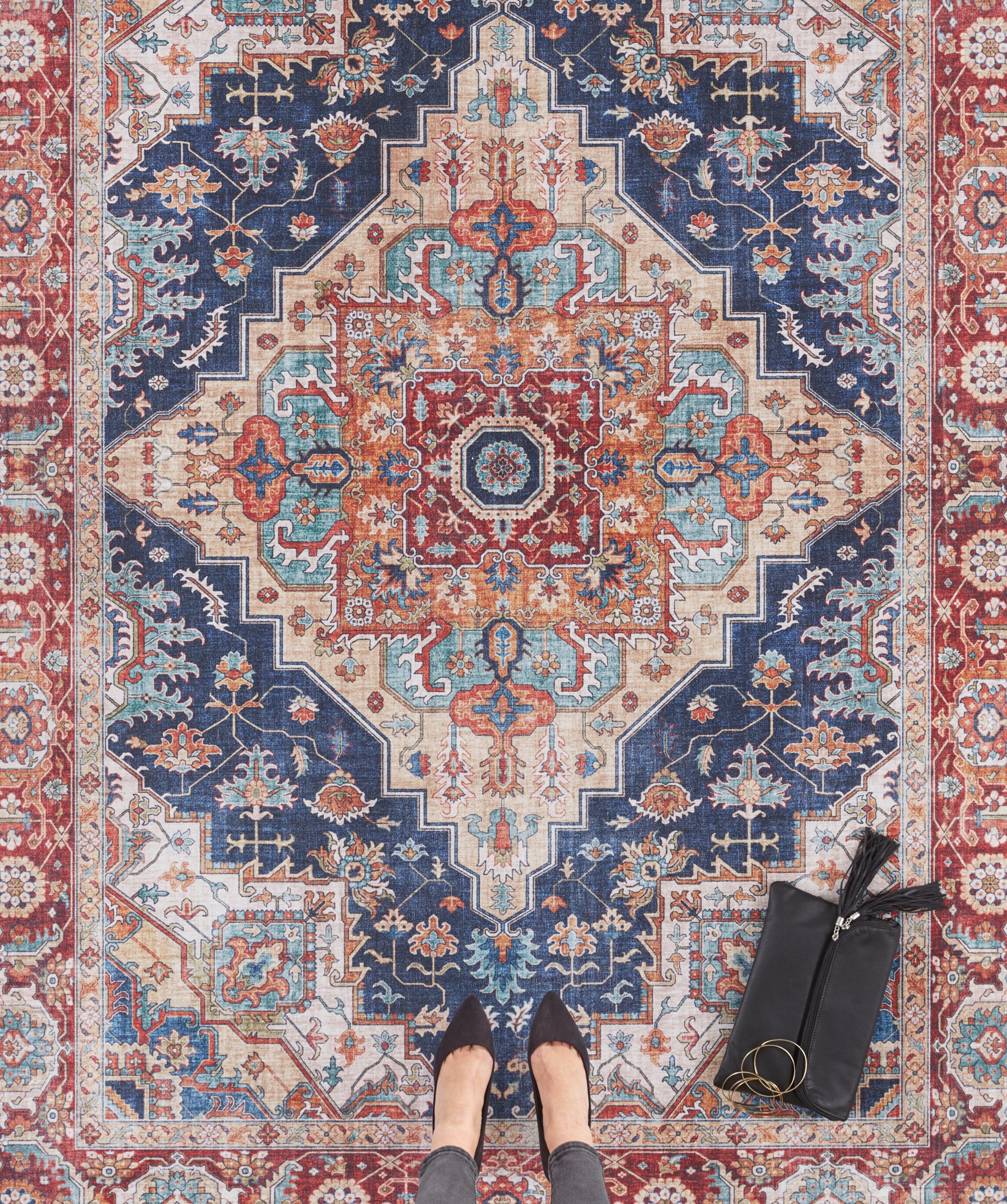 NORTHRUGS Vloerkleed Sylla Oosters, loper, vintage, woonkamer, slaapkamer, eetkamer