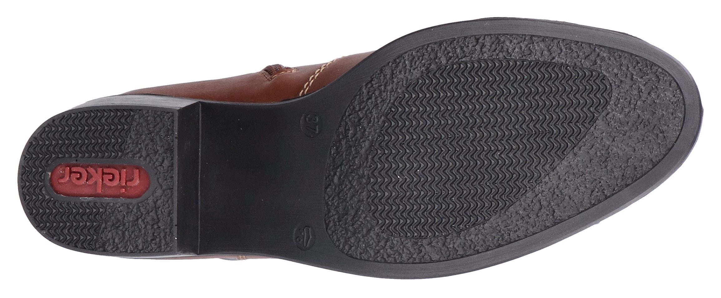 Rieker Laarsjes ankleboots, klassieke enkellaars, blokhak, binnenrits