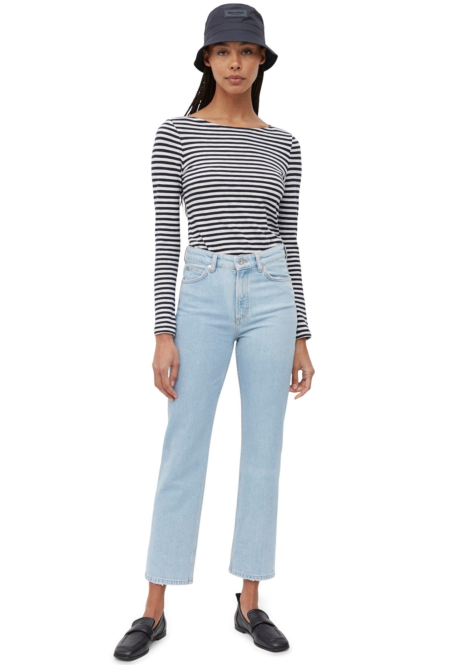 Marc O'Polo Shirt met lange mouwen met lichte boothals