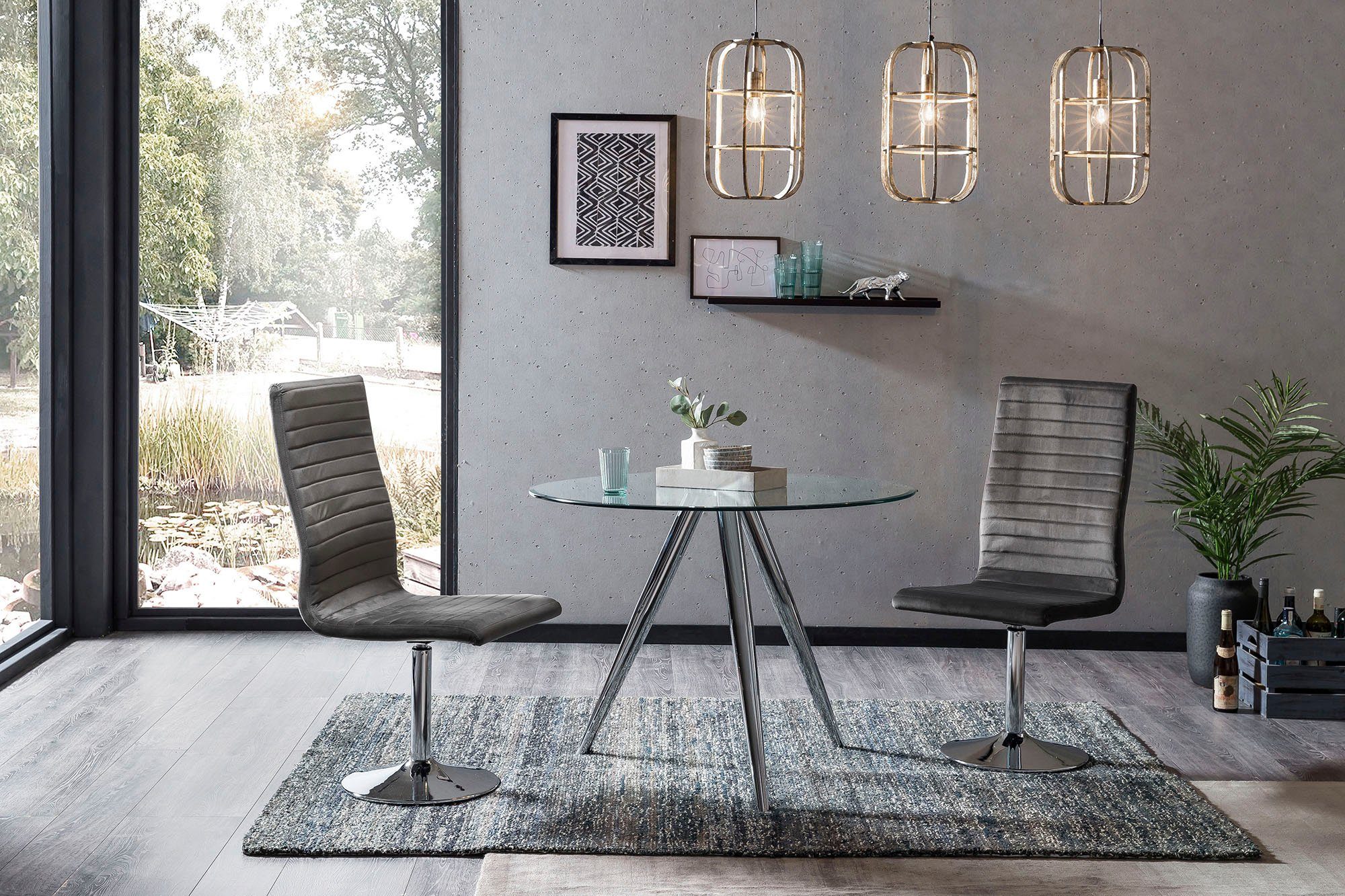 SalesFever Eettafel met modern frame chroom in de online winkel | OTTO