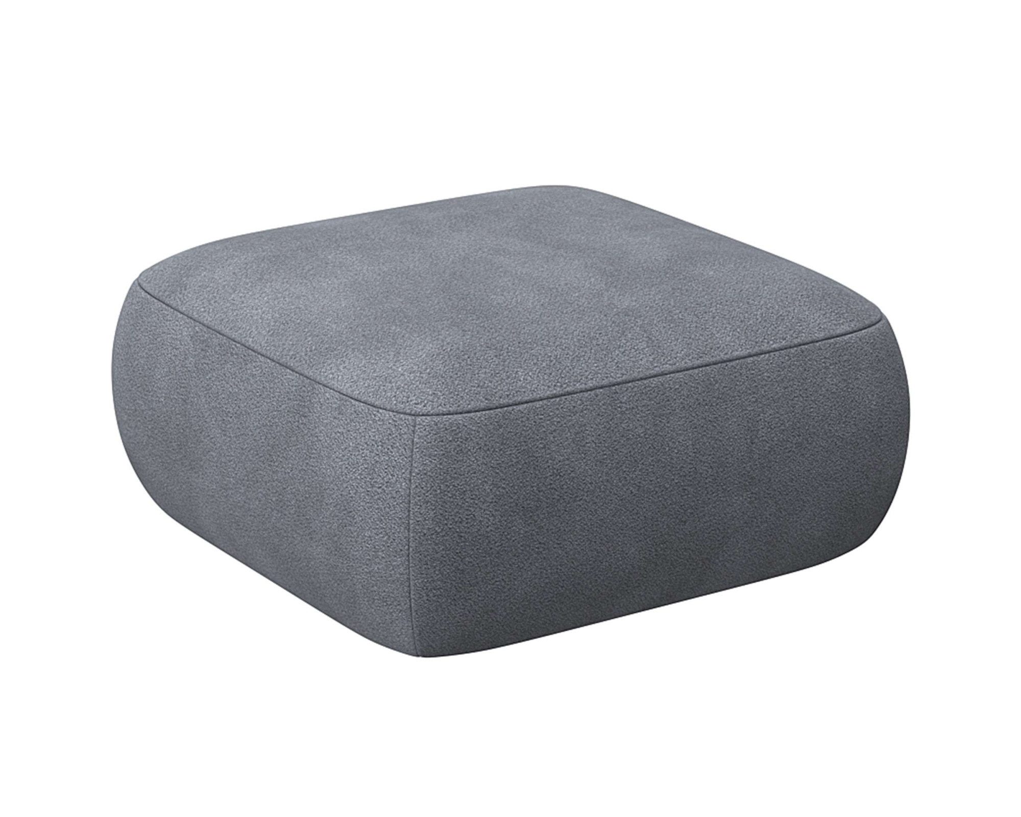 FLEXLUX Poef Torino, rond, laag bij de grond, zitpoef, stoffeerpoef Modern, organisch poefontwerp, koudschuim, golfondersteuning