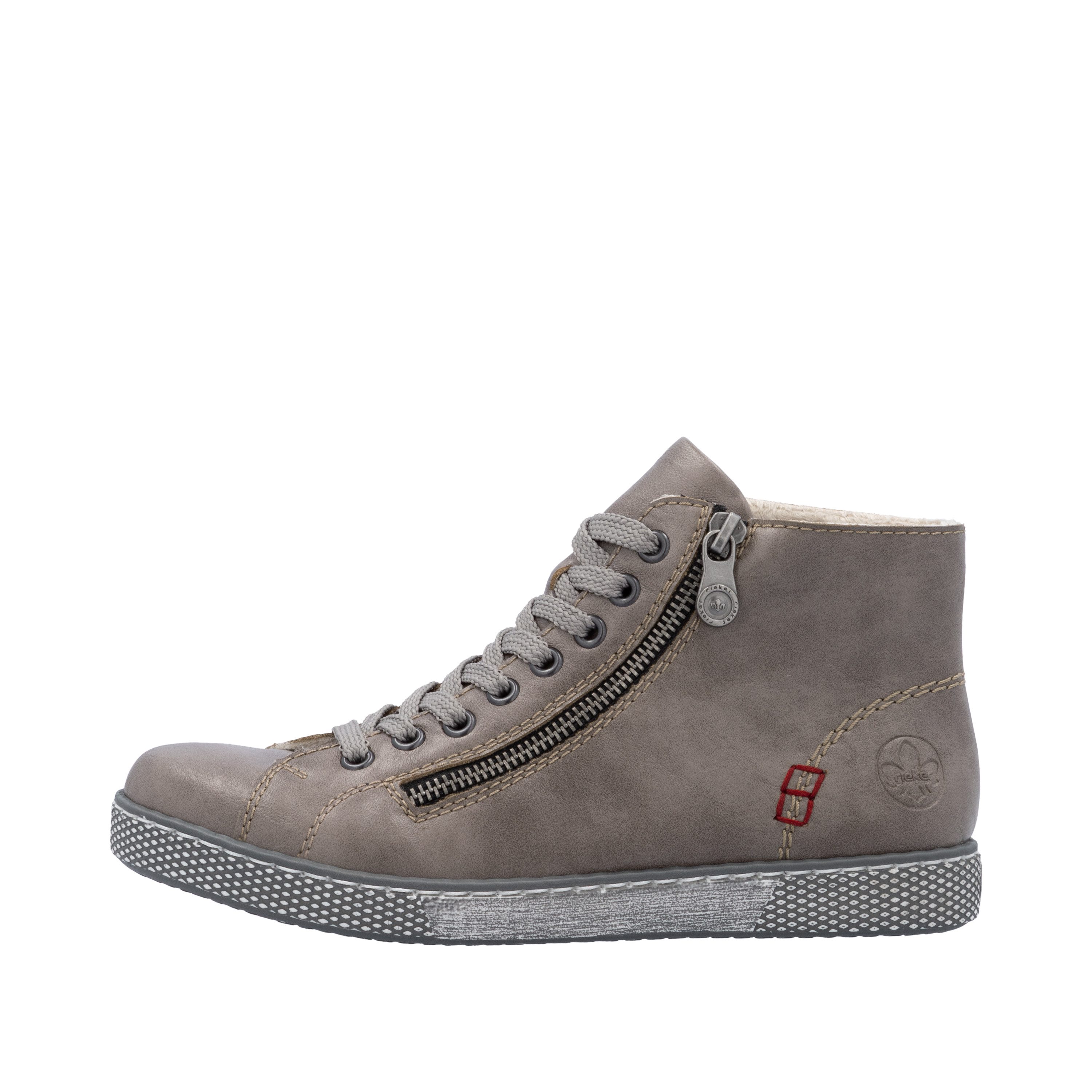 Rieker Hoge veterschoenen , veterschoen, casual laarzen met rits aan de buitenkant