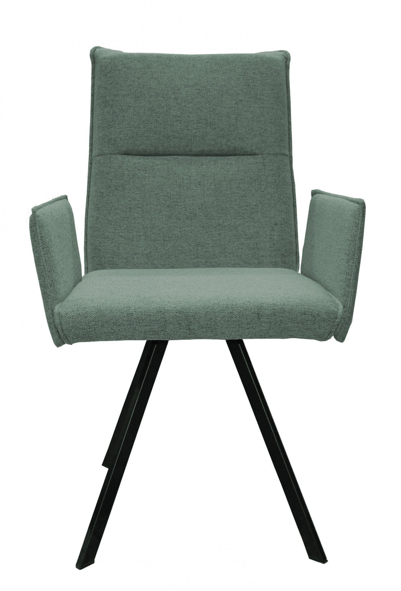 home affaire stoel met armleuningen sava metalen frame (set, 2 stuks) groen