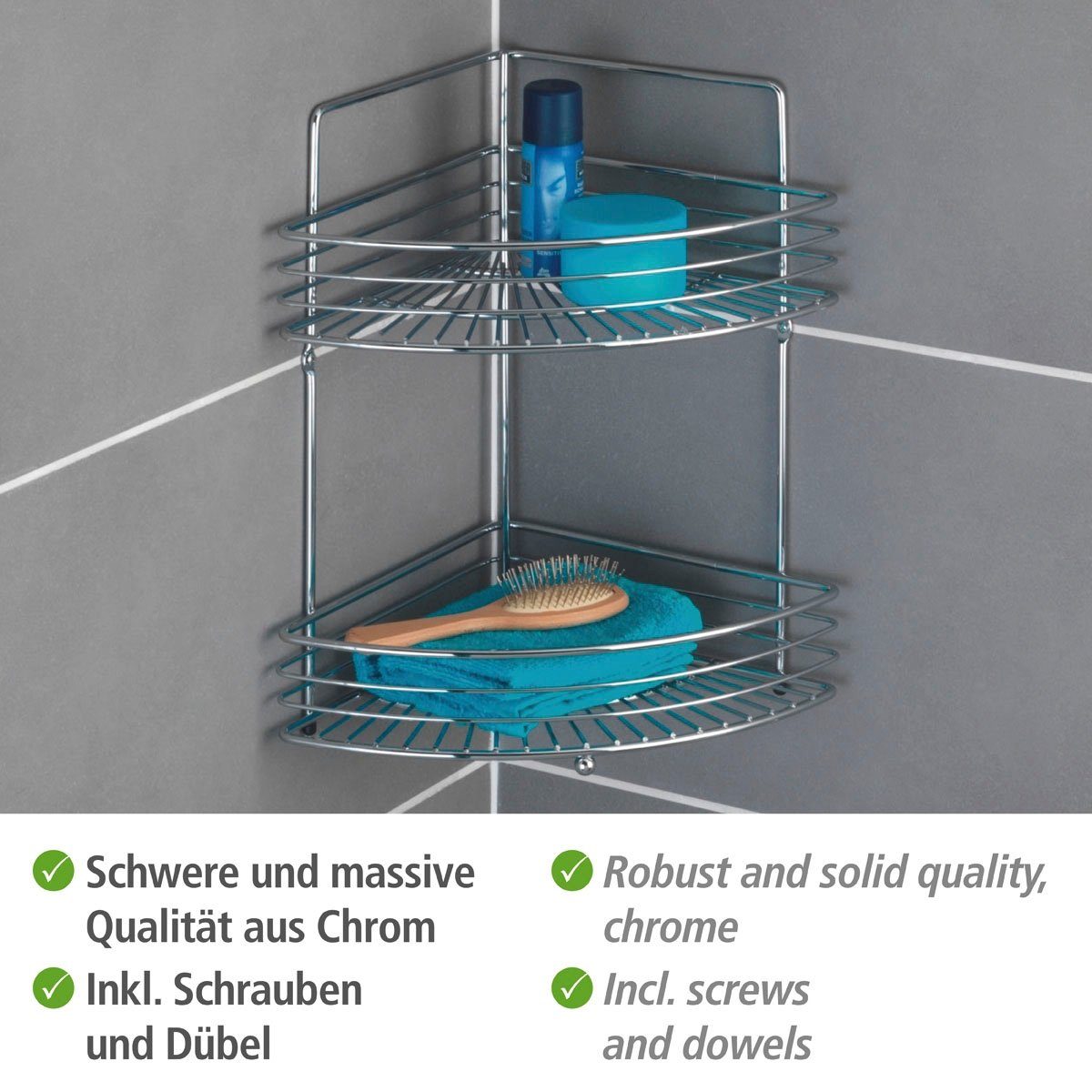 WENKO Hoekrek Milano 2 planken