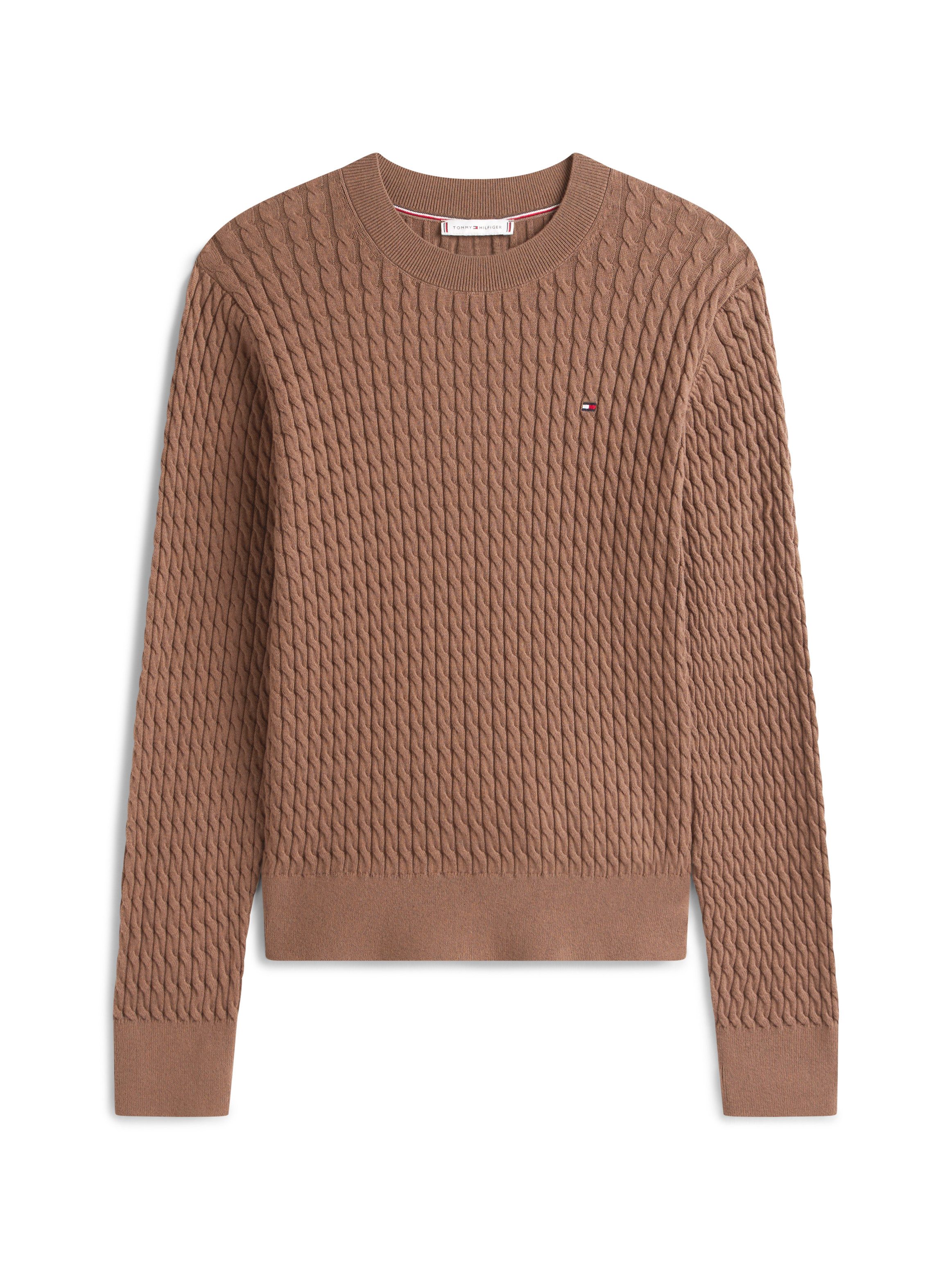 Tommy Hilfiger Trui met ronde hals CO CABLE C-NK LS SWEATER