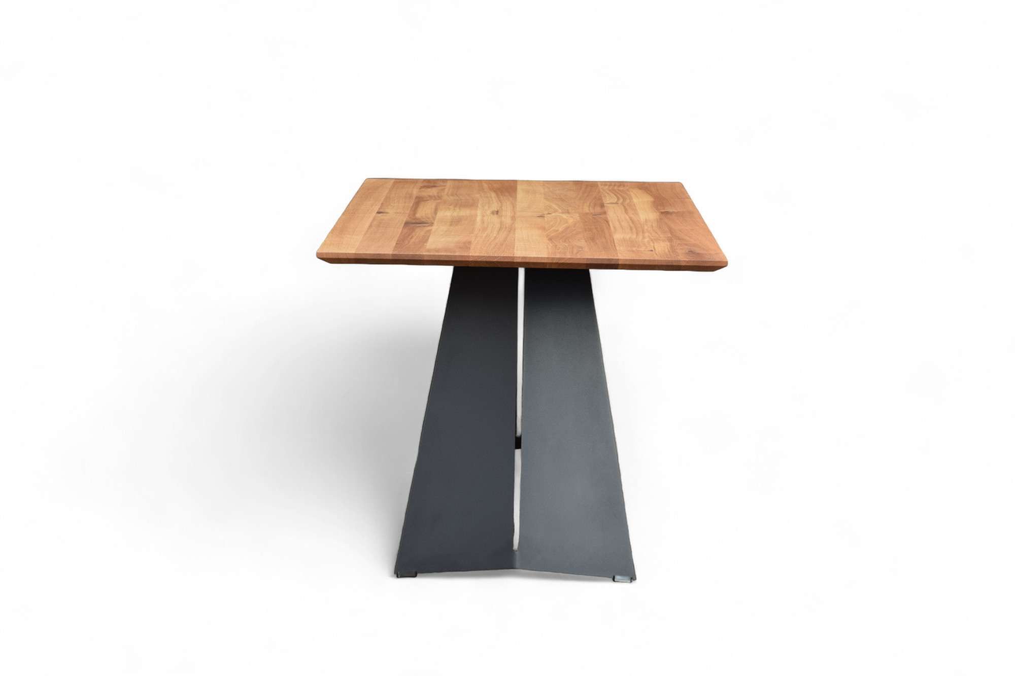 Home affaire Eettafel Winteregg keukentafel, metalen wangframe, massief gewild eikenhout, geolied