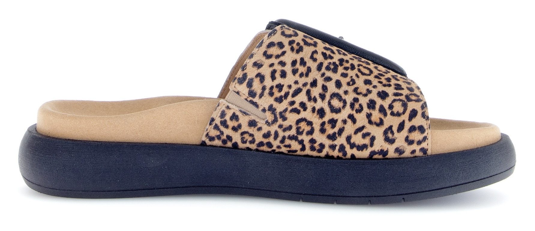 Gabor Slippers , plateau, zomerschoen, slippers met grote decoratieve gesp