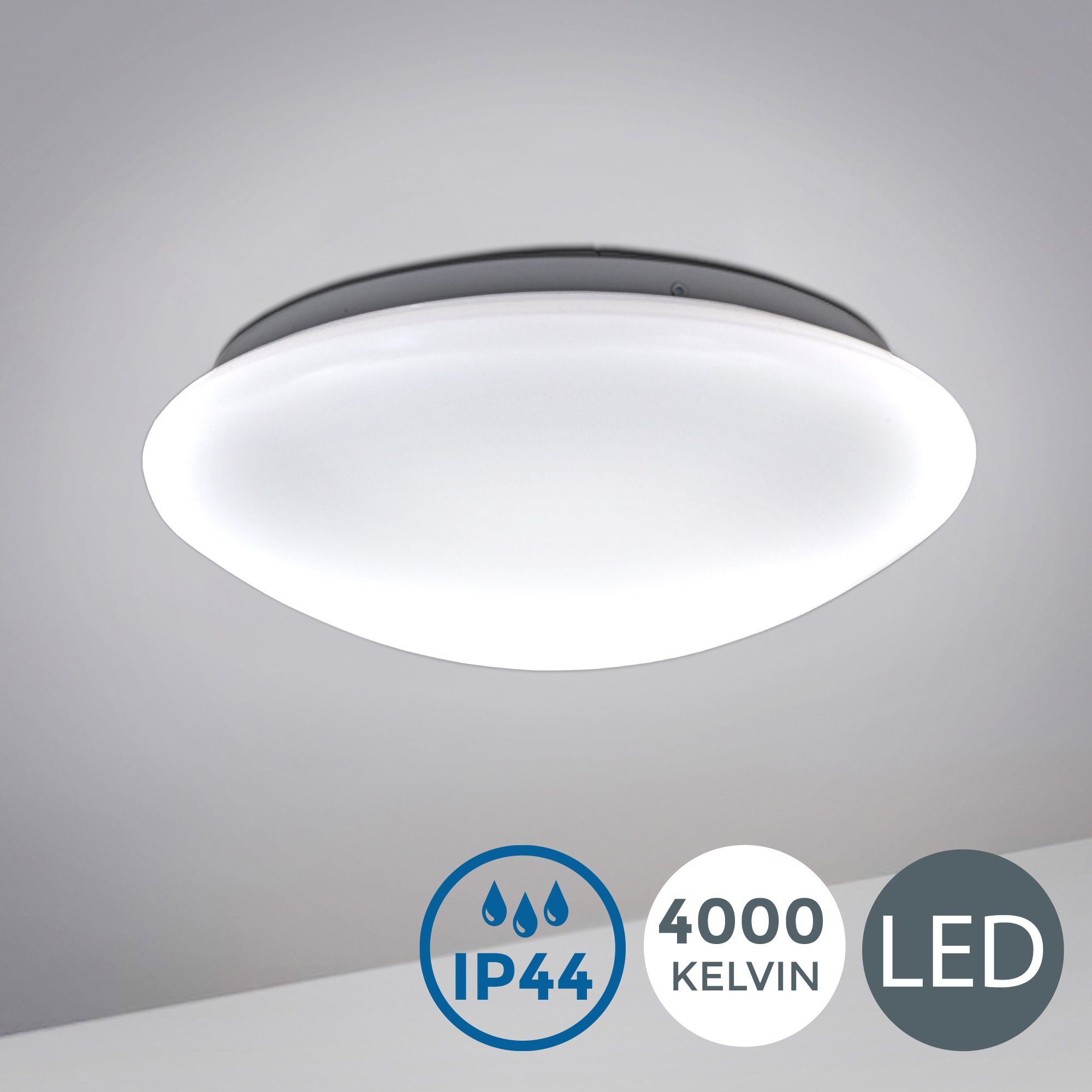 B.K.Licht Led-plafondlamp LED badkamer plafondlamp design plafondspot IP44 badkamer keuken gang