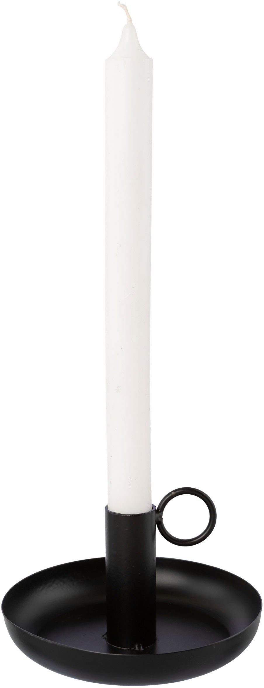 andas Kandelaar Stompkaarsenhouder Engla uit metaal, met decoratieve handgreep (set, 3 stuks)