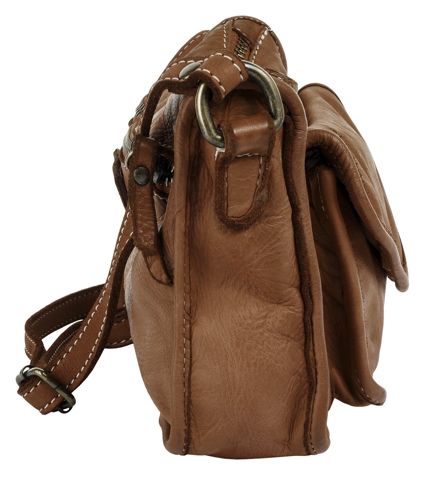 Cluty Schoudertas echt leer, made in italy