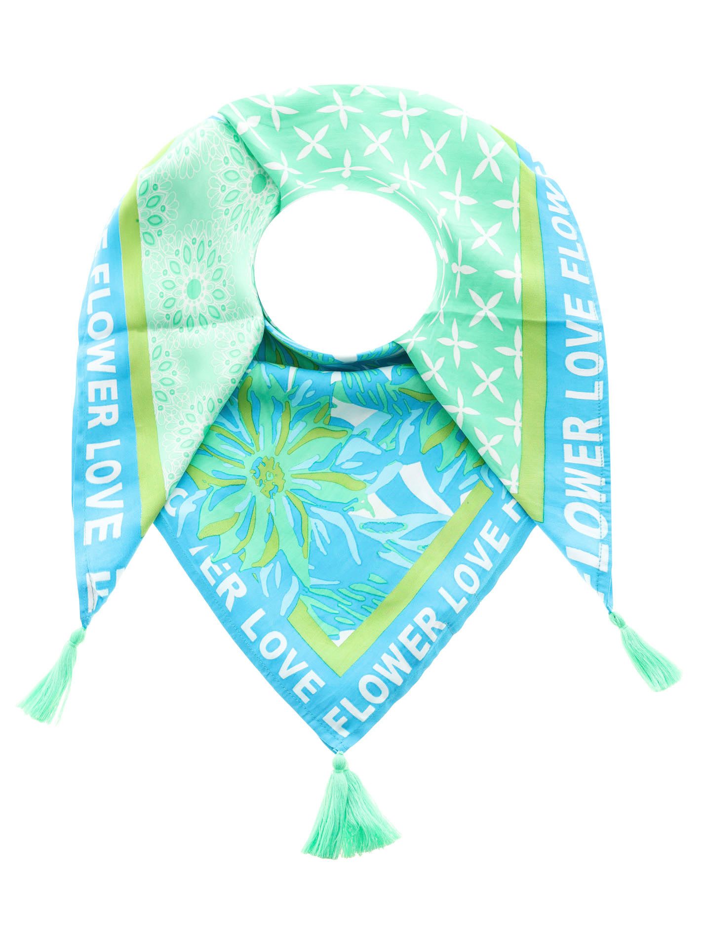 Zwillingsherz Modieus sjaaltje "Bloem Liefde" dames sjaals blauw