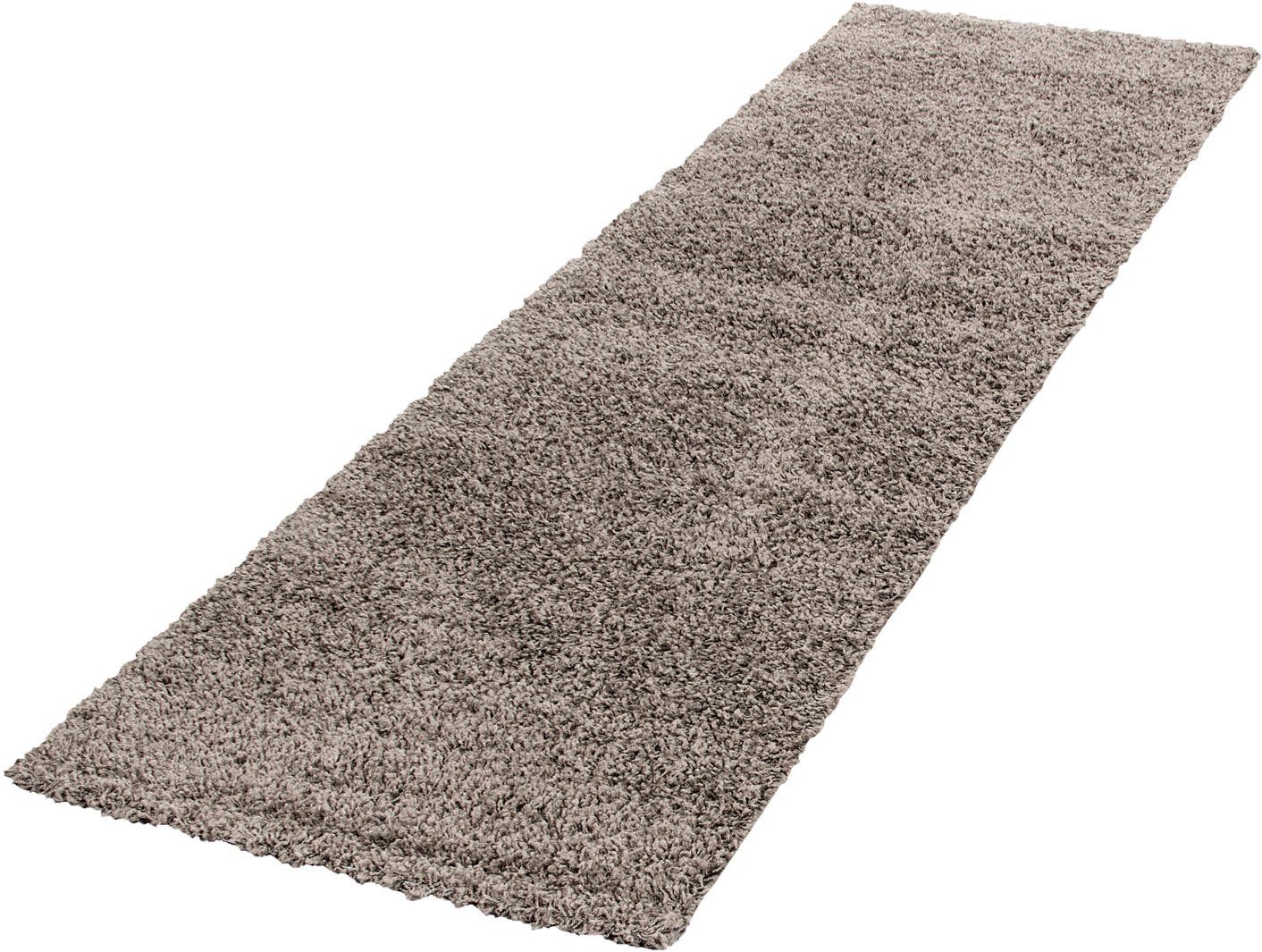 Ayyildiz Teppiche Hoogpolige loper Life Shaggy 1500 hoogpolige vloerkleden maat 80x250 cm bruin