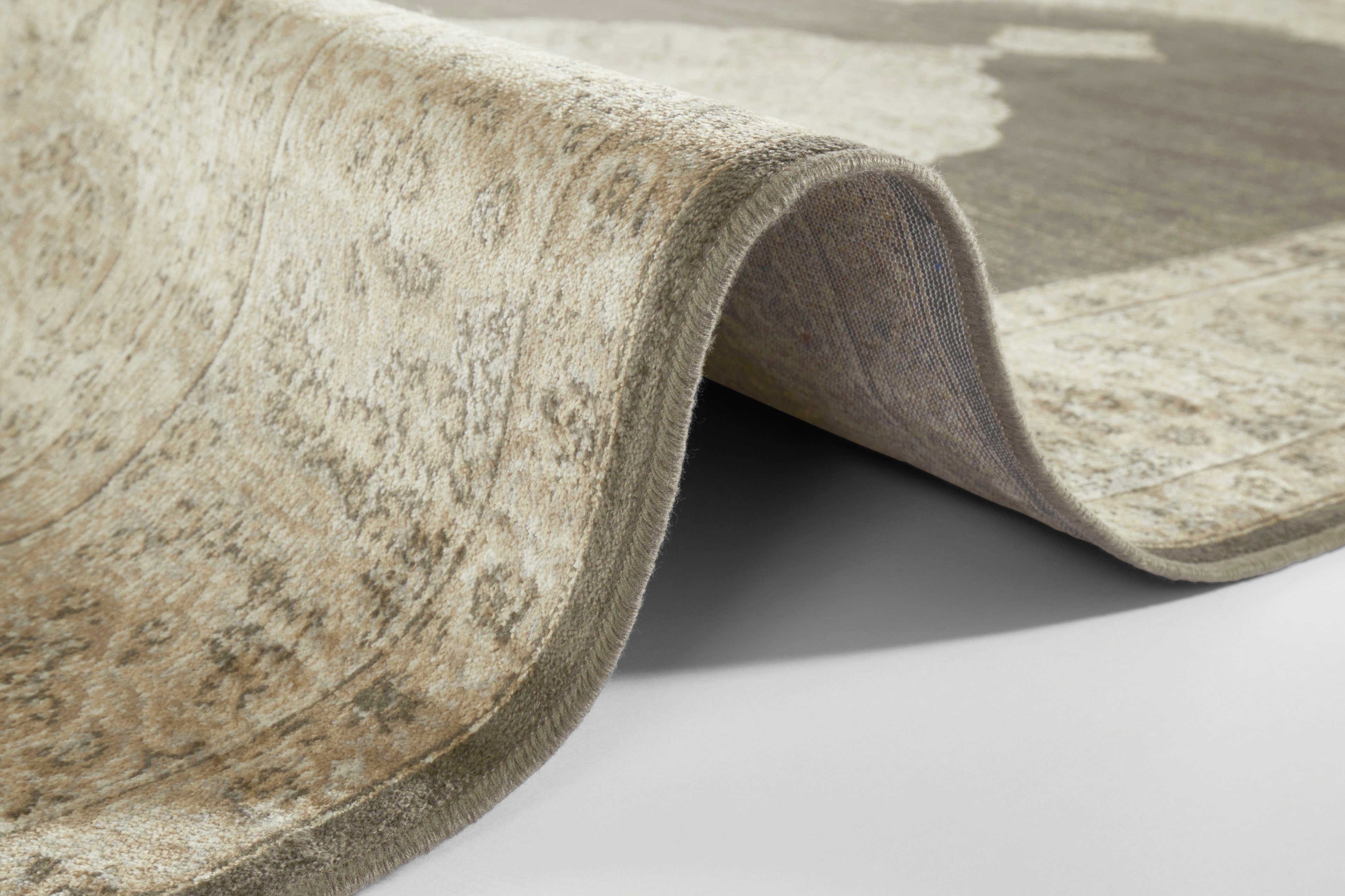 NOURISTAN Design-vloerkleed Medaillon Hamun Viscose met franje, oriënt design