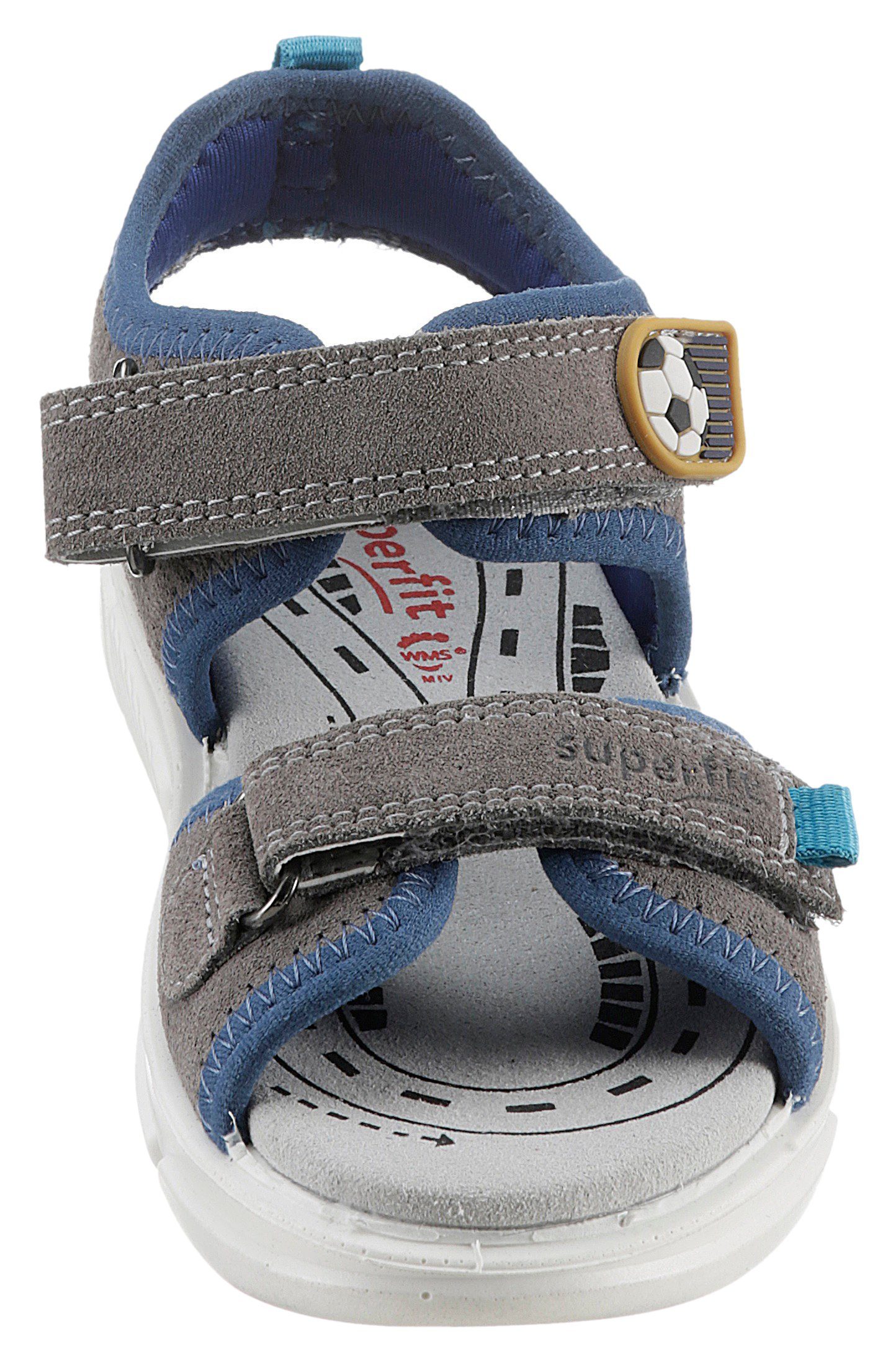 Superfit Sandalen PIXIE WMS: middel , zomerschoen, klittenbandschoen, outdoorschoen, met schattige voetbalprint