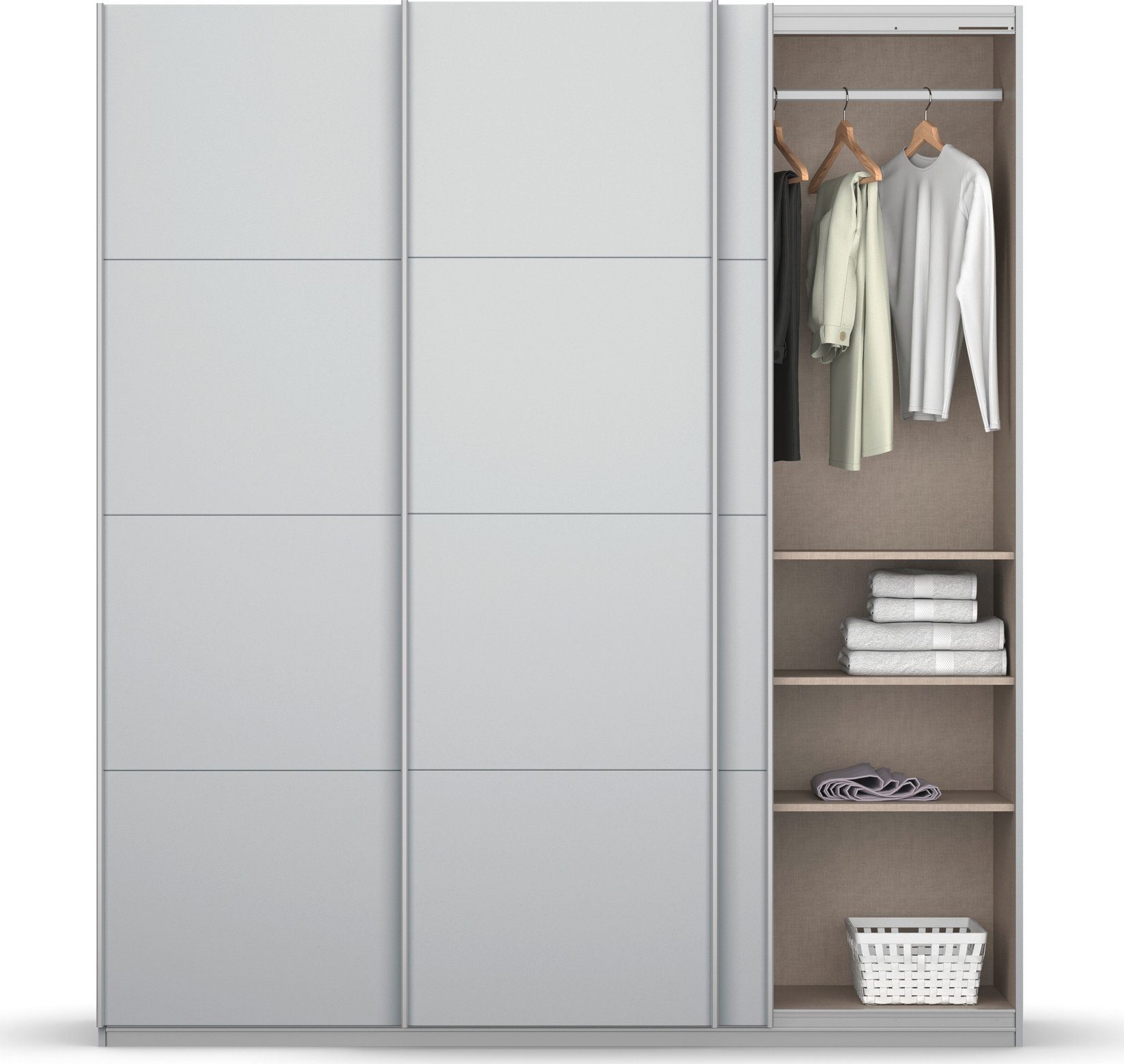 rauch Zweefdeurkast Kledingkast kast garderobe KOLUNA met decor-front inclusief 2 binnenladen en extra legplanken made in germany