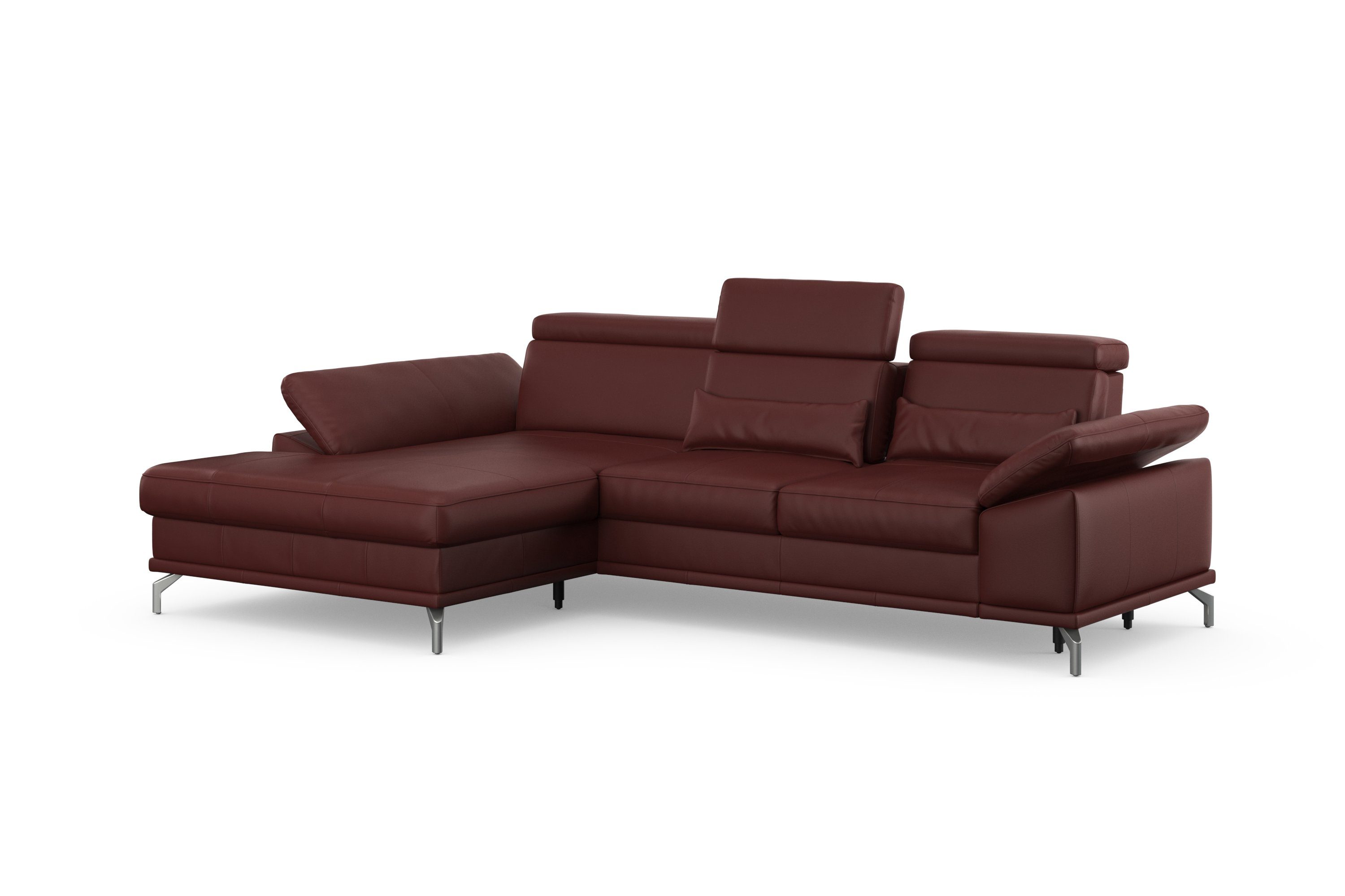 sit&more Hoekbank Cabrio L-vorm, met zitdiepteverstelling, arm- en hoofdsteunverstelling