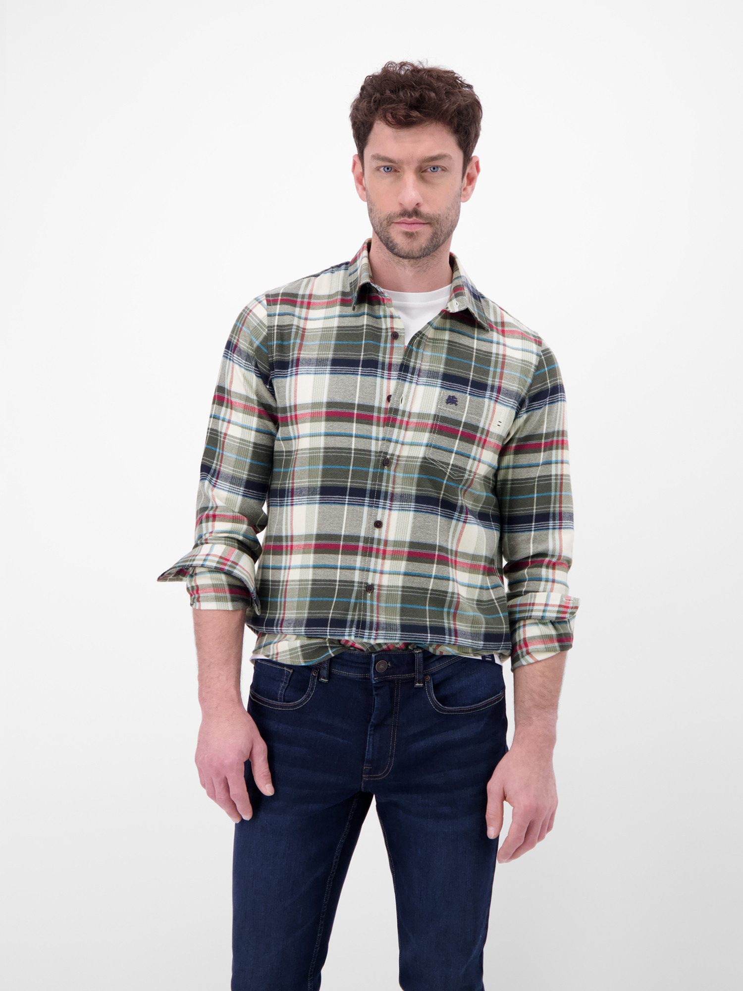 Lerros Flanellen overhemd LERROS Modieus geruit overhemd van flanel