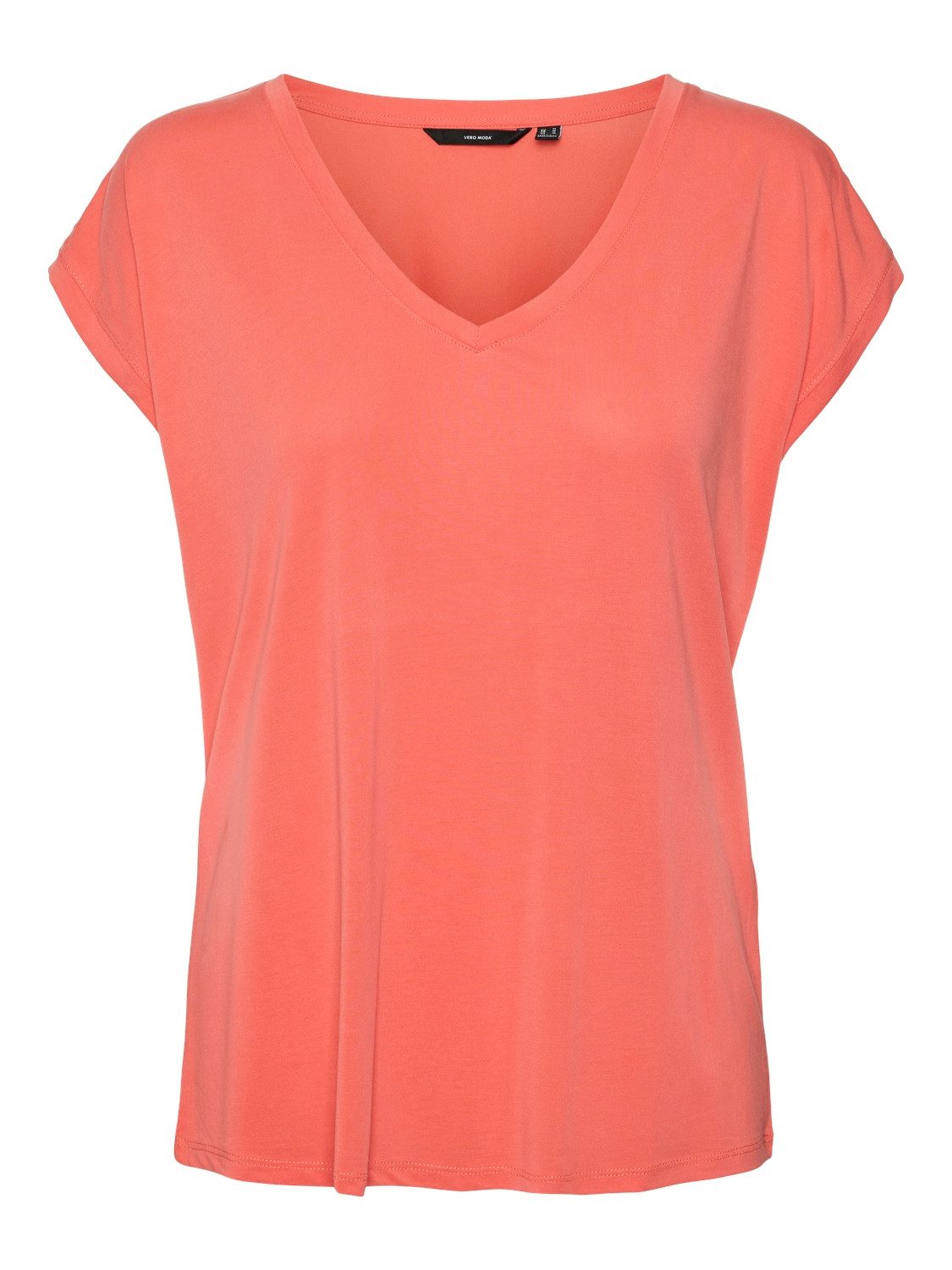 Vero Moda Shirt met V-hals VMFILLI SS V-NECK TEE GA NOOS in een materialenmix met tencel™ modal