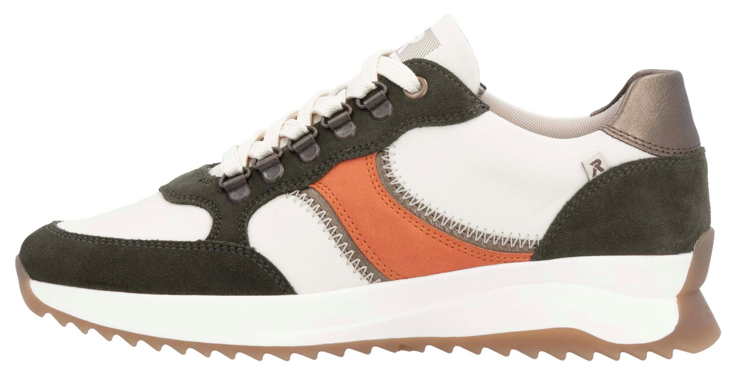 Rieker EVOLUTION Sneakers , vrijetijdsschoen, lage schoen, veterschoen met modieuze contrasterende afwerkingen