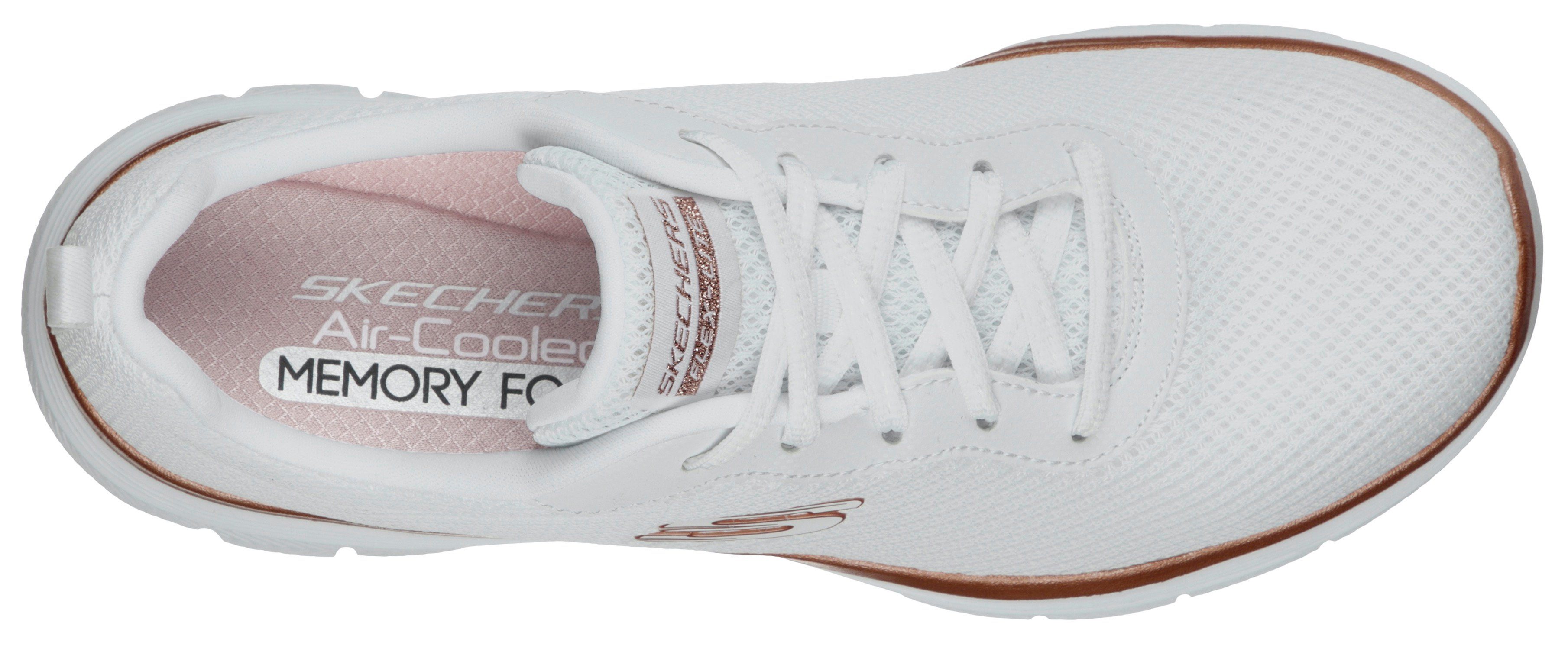 Skechers Sneakers FLEX APPEAL 4.0 BRILLINAT VIEW Vrijetijdsschoen, lage schoen, veterschoen met Air Cooled Memory Foam