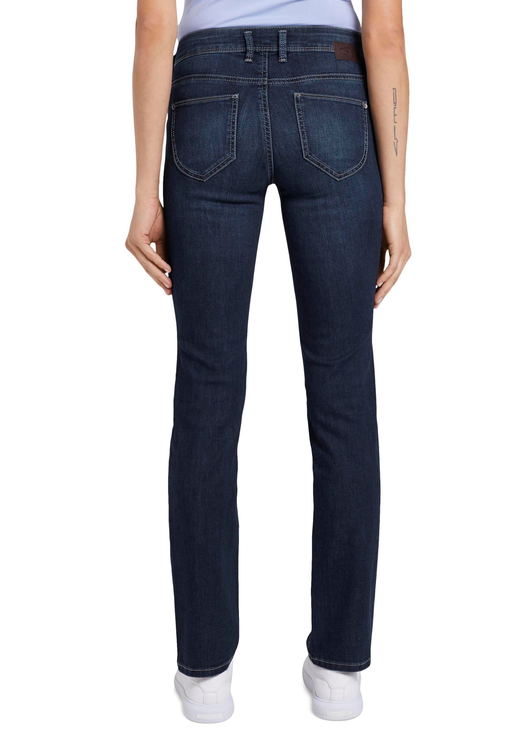 Tom Tailor Rechte jeans Alexa straight met contrasterende stiksels