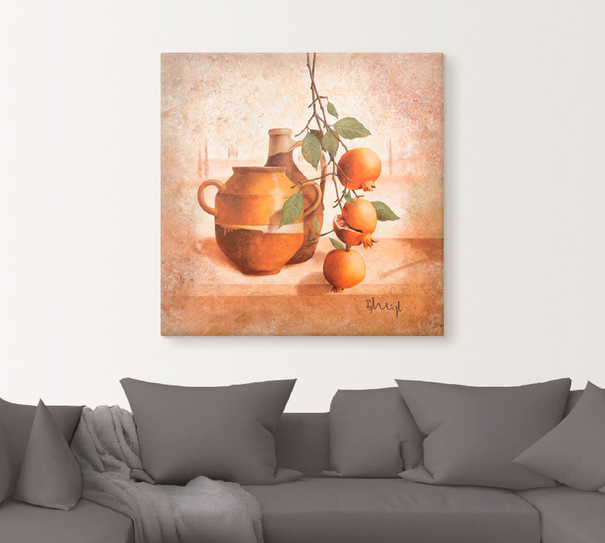 Artland Artprint Rijpe granaatappels als artprint op linnen, poster in verschillende formaten maten