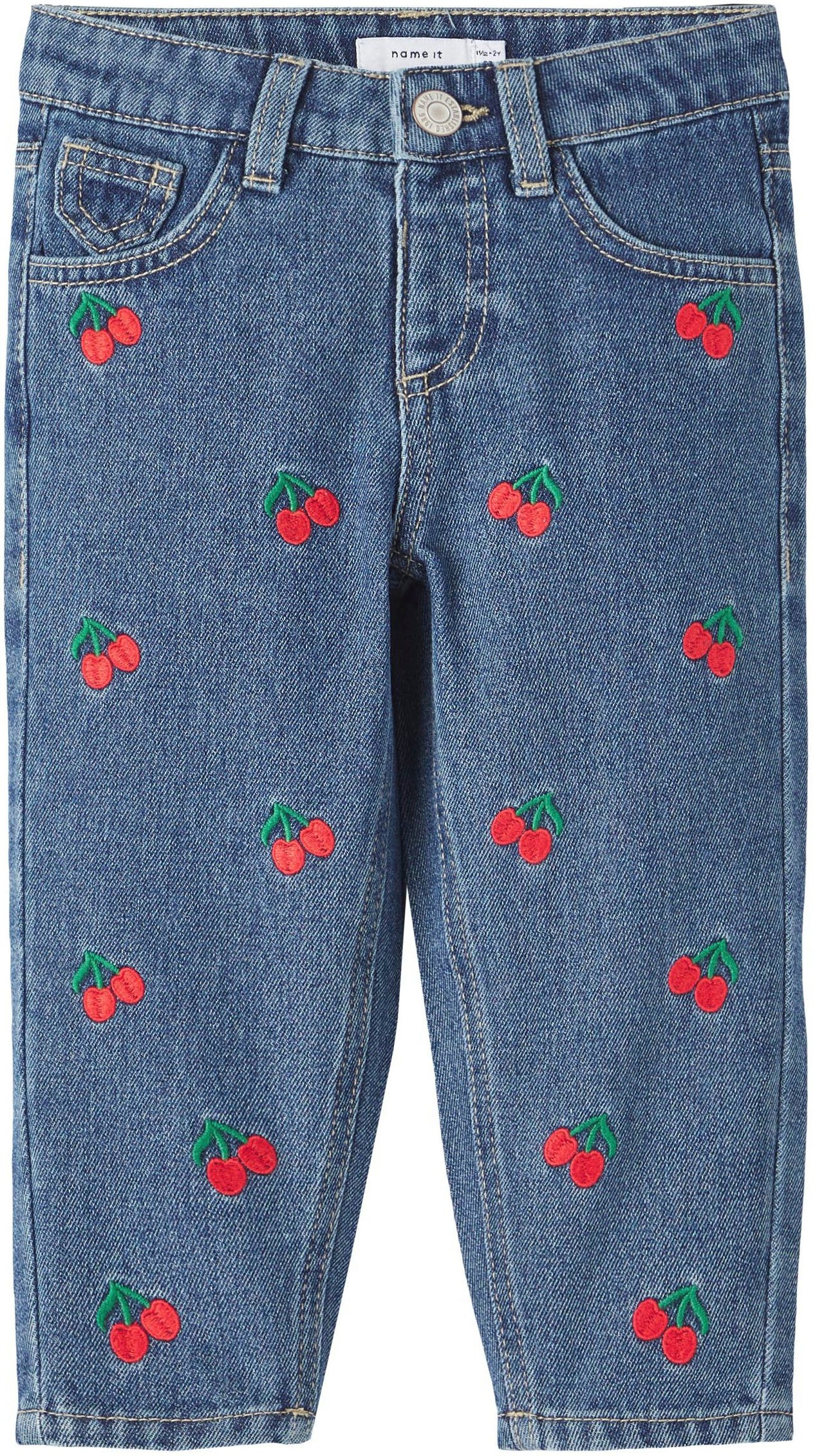 Name It Mom jeans NMFBELLA MOM JEANS 1250-TE NOOS met motiefborduursel  online bestellen | OTTO