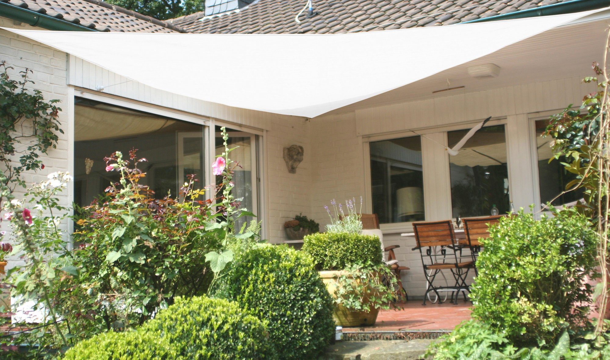 Floracord Schaduwdoek Driehoek B: 500 cm, crèmewit zonneschermen