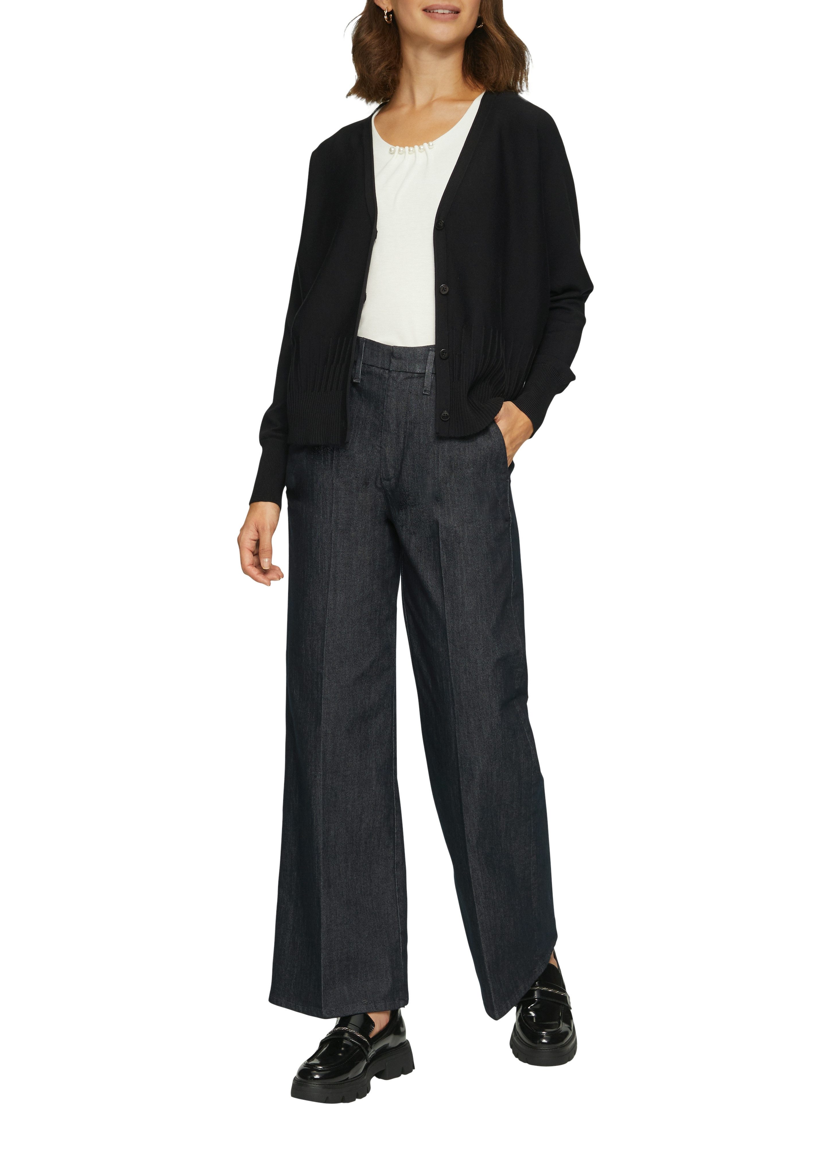 s.Oliver BLACK LABEL Vest met structuurpatroon aan de zoom