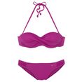 s.oliver red label beachwear beugelbikini in bandeaumodel met ruches roze