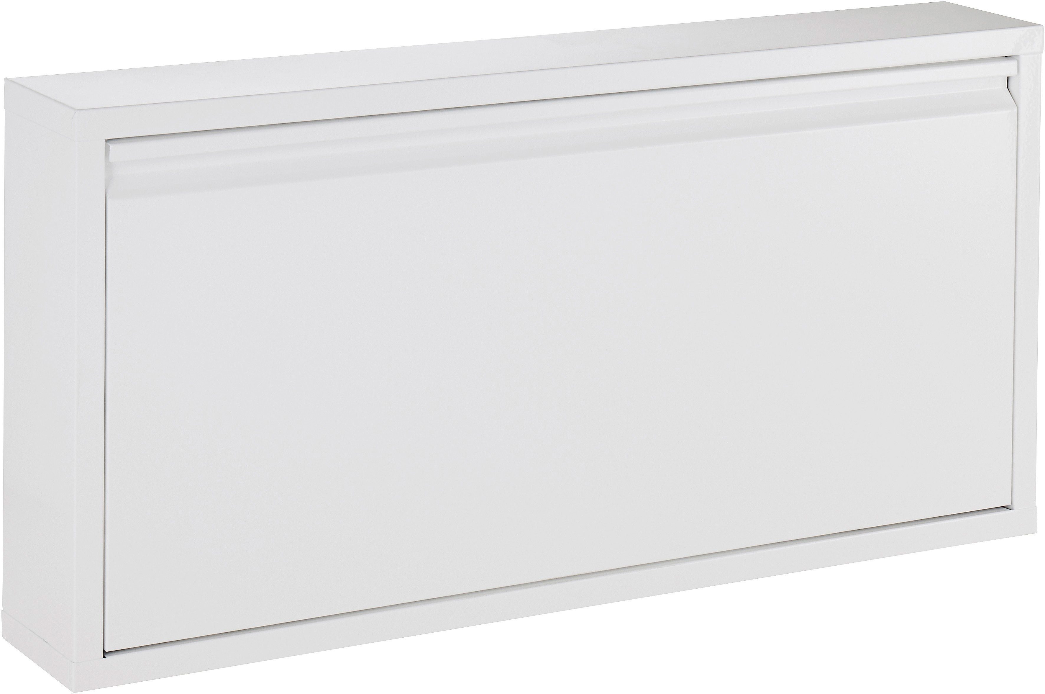 Schoenenkast Single met één klep, van gepoedercoat plaatstaal, breedte 75 cm