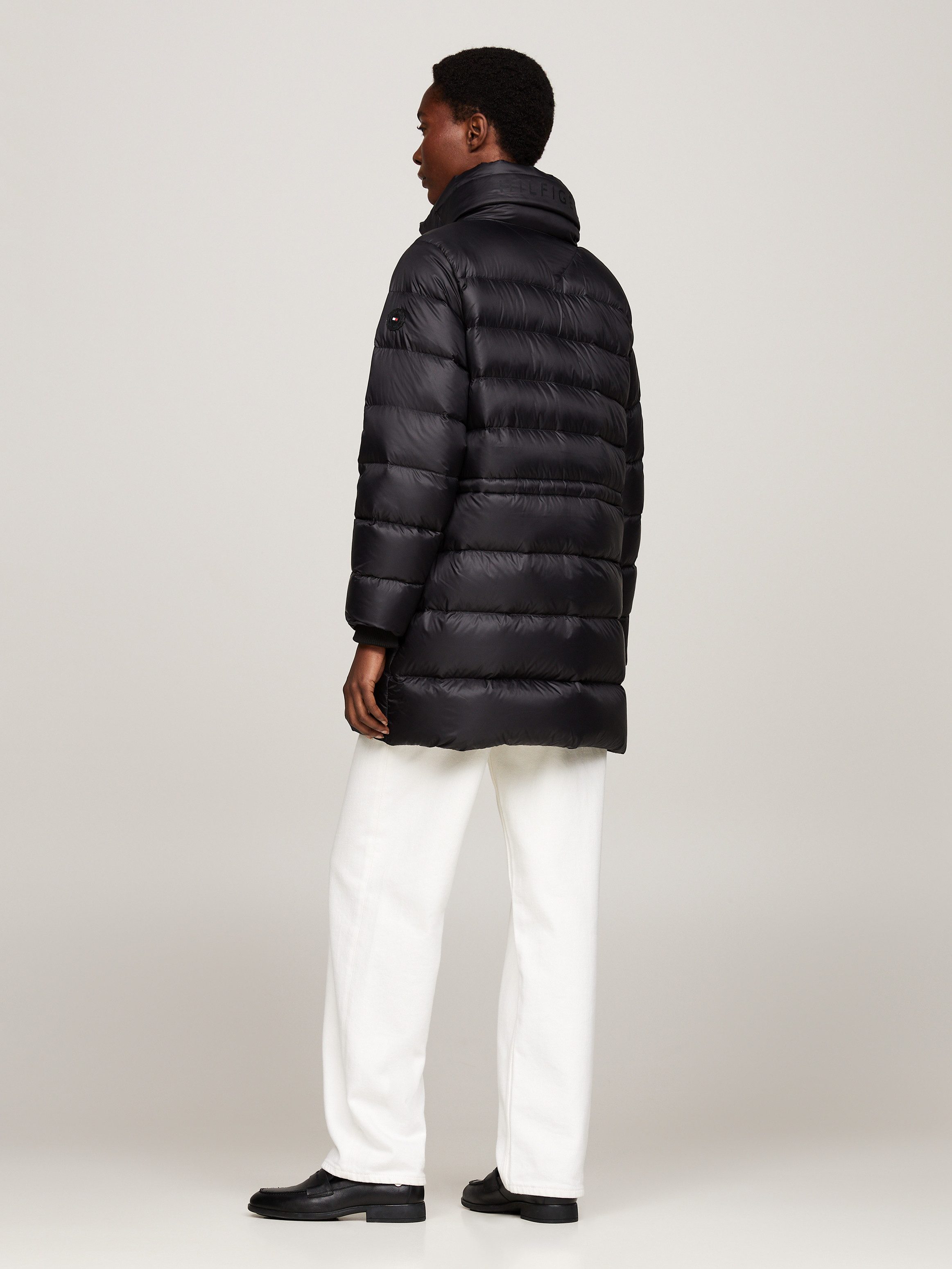 Tommy Hilfiger Lange jas met gestempeld logo