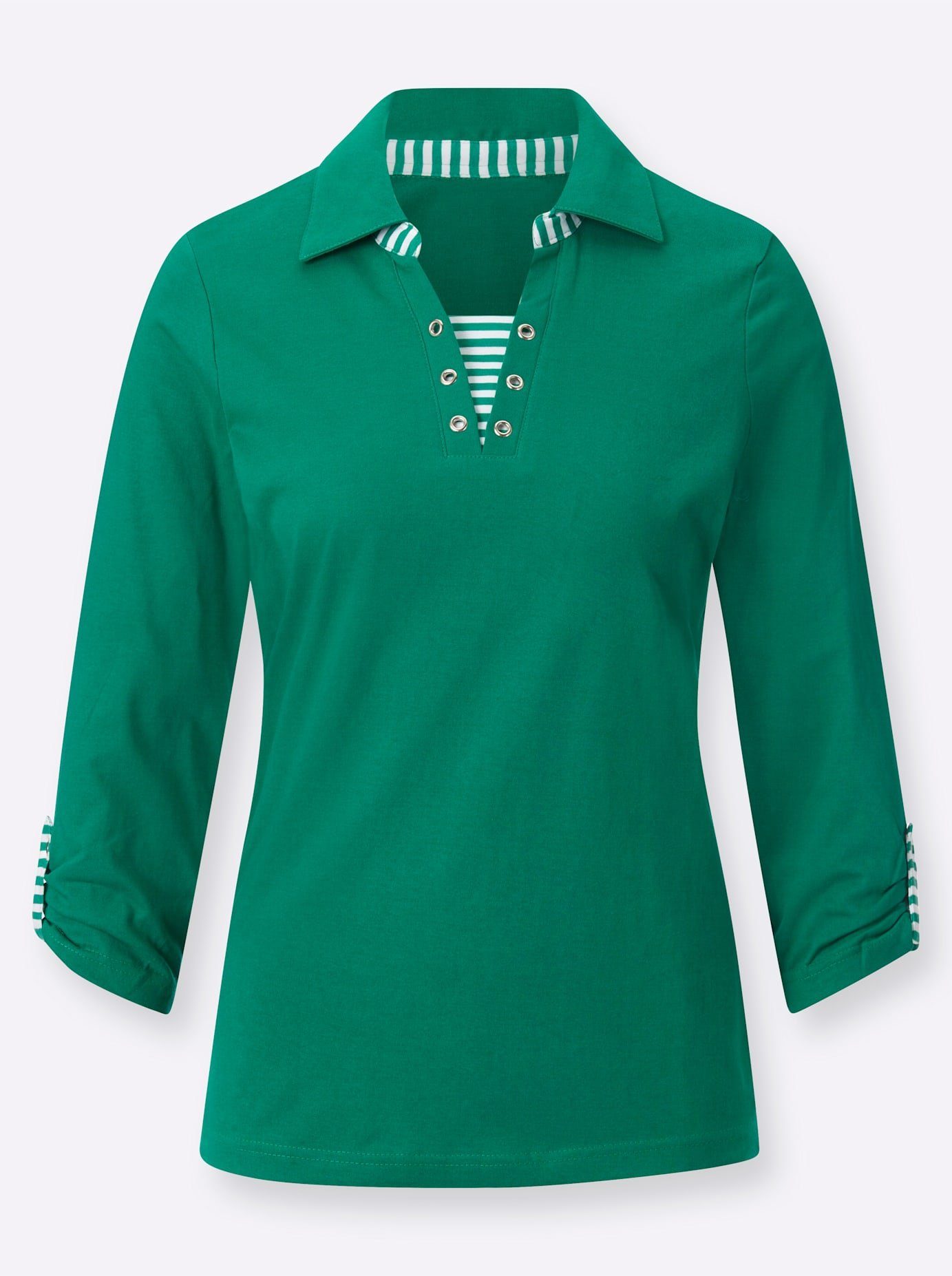 Casual Looks Shirt met 3/4-mouwen Shirt (1-delig)