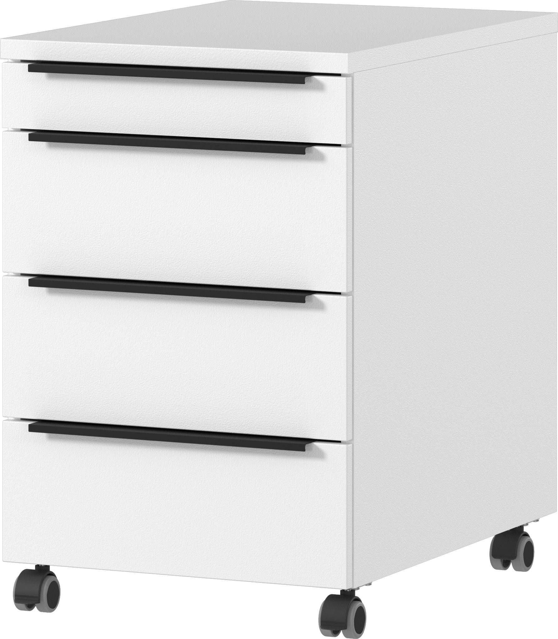 GERMANIA Kantoormeubelset Milaan incl. bureau, kastje op wieltjes en roomdivider (3-delig)