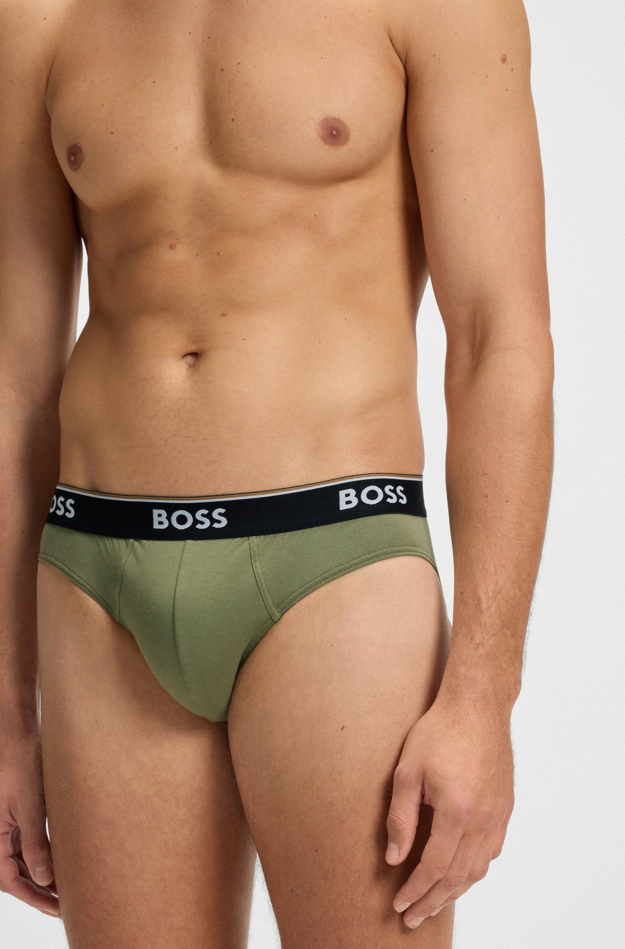 BOSS Slip Brief 3P Power met boss-opdruk (set, 3 stuks)