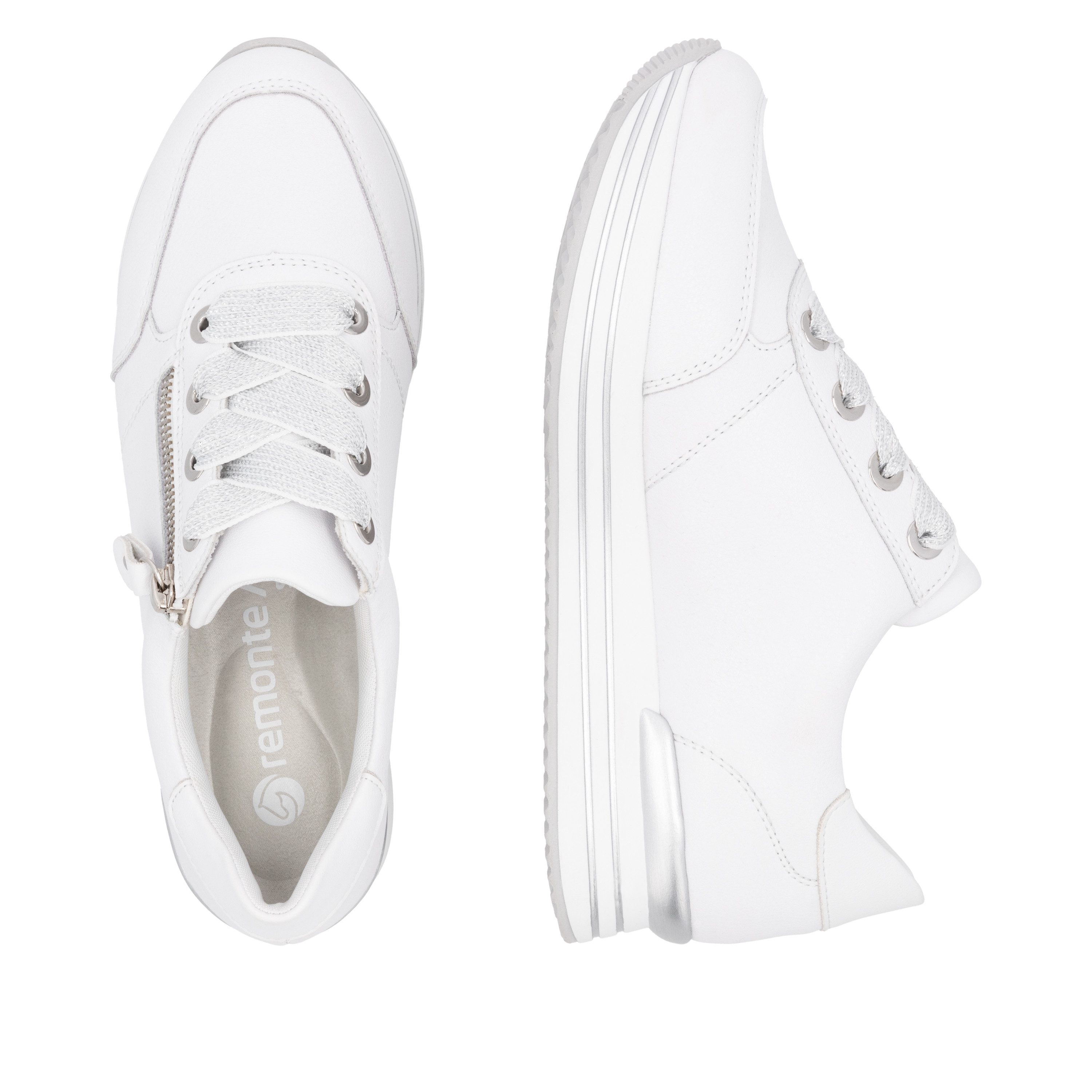 Remonte Plateausneakers , vrijetijdsschoen, halfschoen, veterschoen met gepolsterde schacht