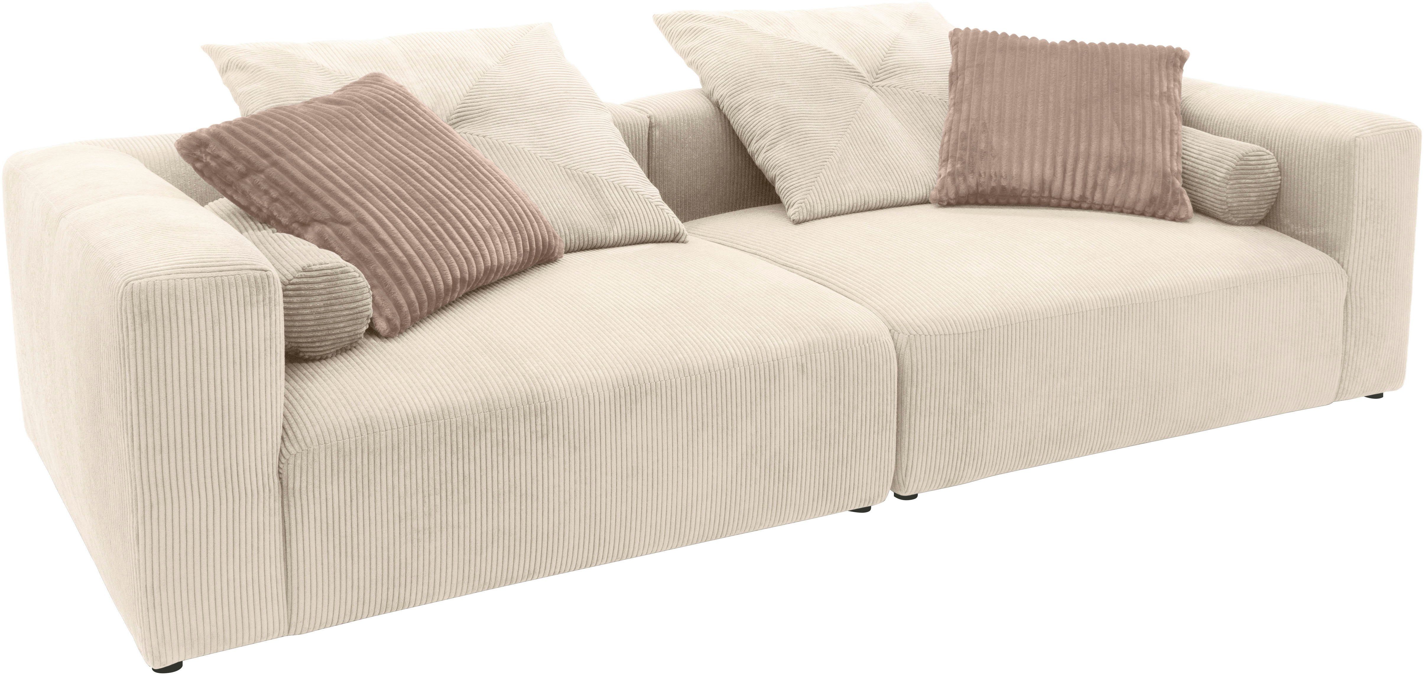INOSIGN Megabank Suyana met binnenvering, bxdxh: 304x135x69 cm, sierkussen + kussenrollen