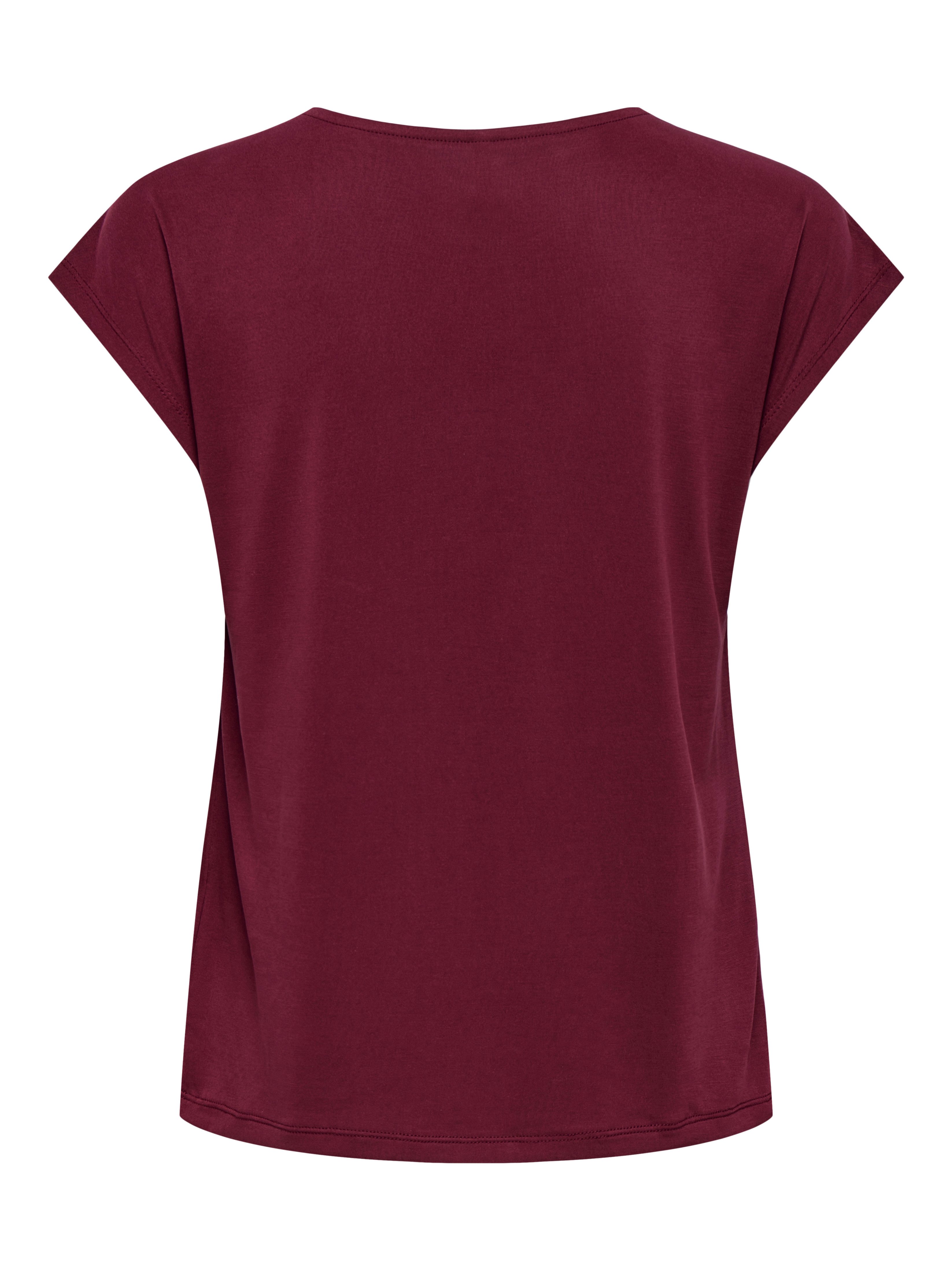 Only Shirt met V-hals ONLFREE S/S MODAL V-NEC TOP BOX JRS NOOS