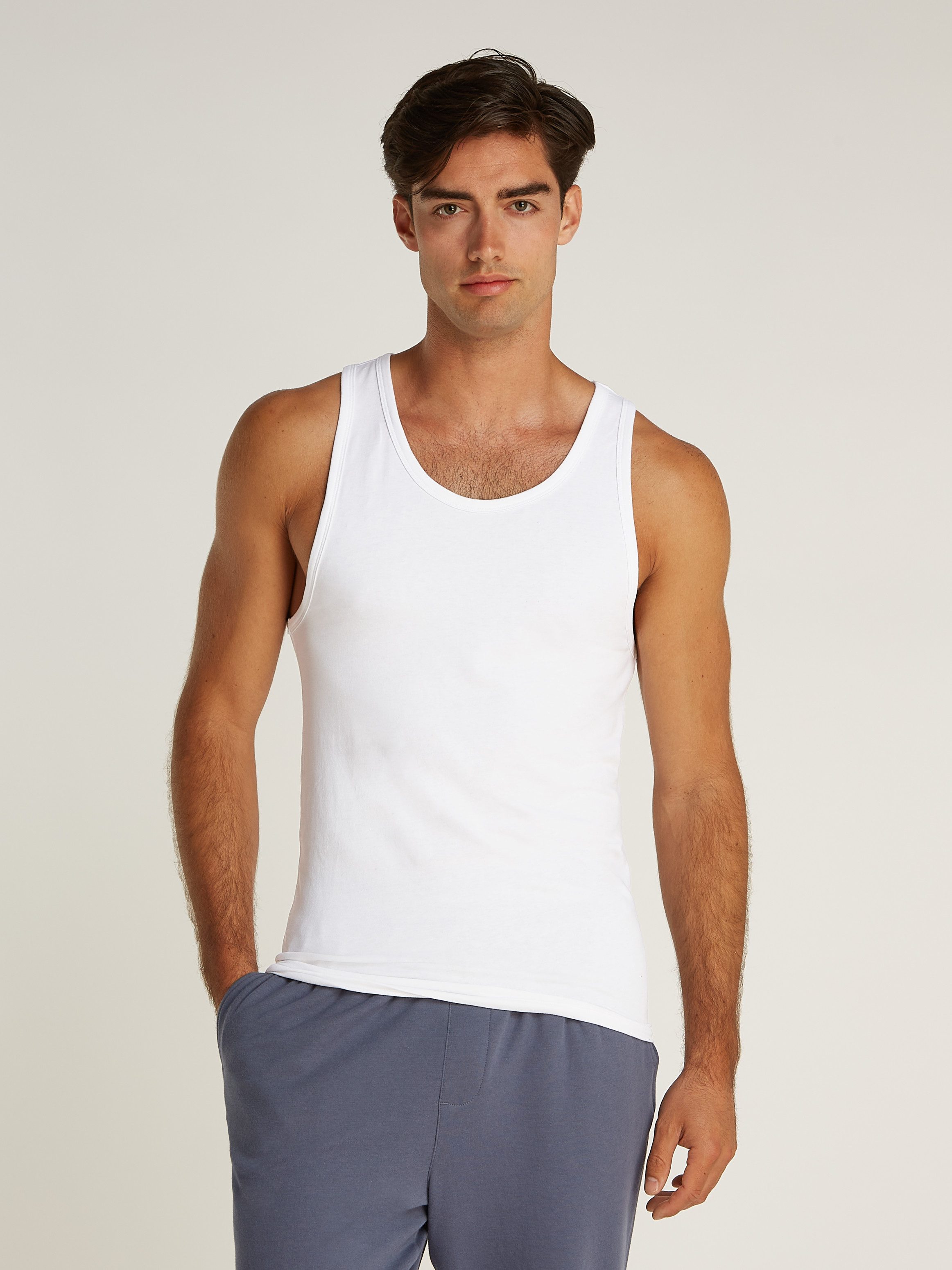 Calvin Klein T-shirt TANK 3PK met logo aan de zoom (3-delig, Set van 3)