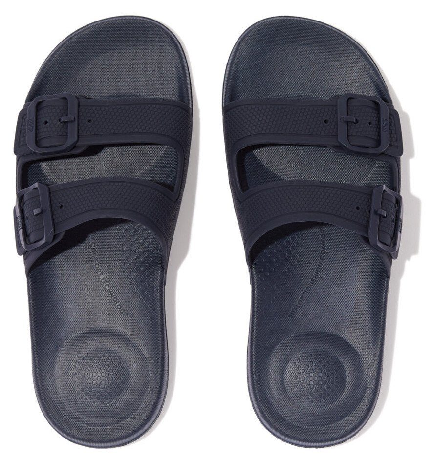 Fitflop Slippers IQUSHION TWO-BAR BUCKLE SLIDES , zomerschoen, slippers, badschoen met twee verstelbare gespen