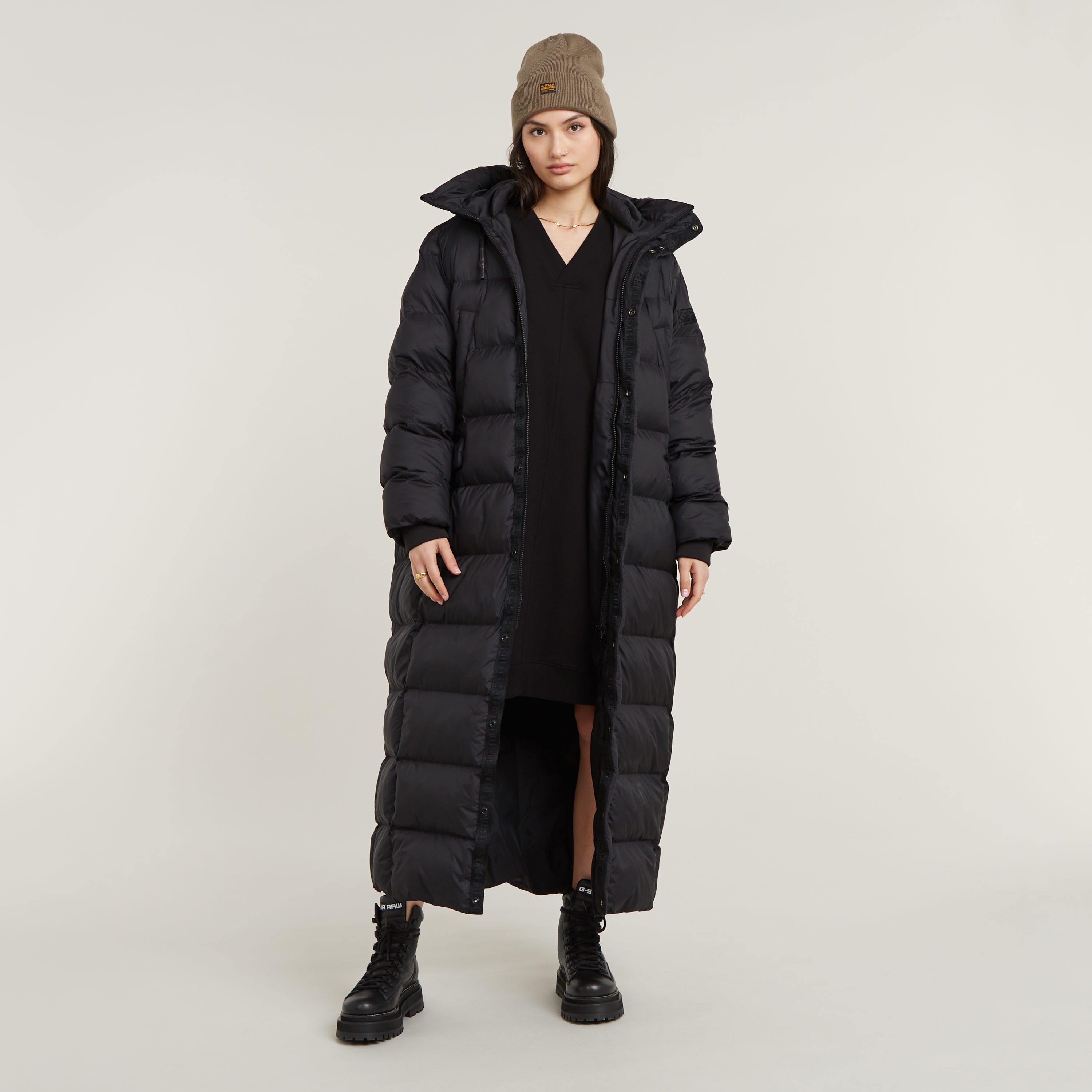 G-Star RAW Gewatteerde jas Whistler Long Puffer met extra koord aan de binnenkant