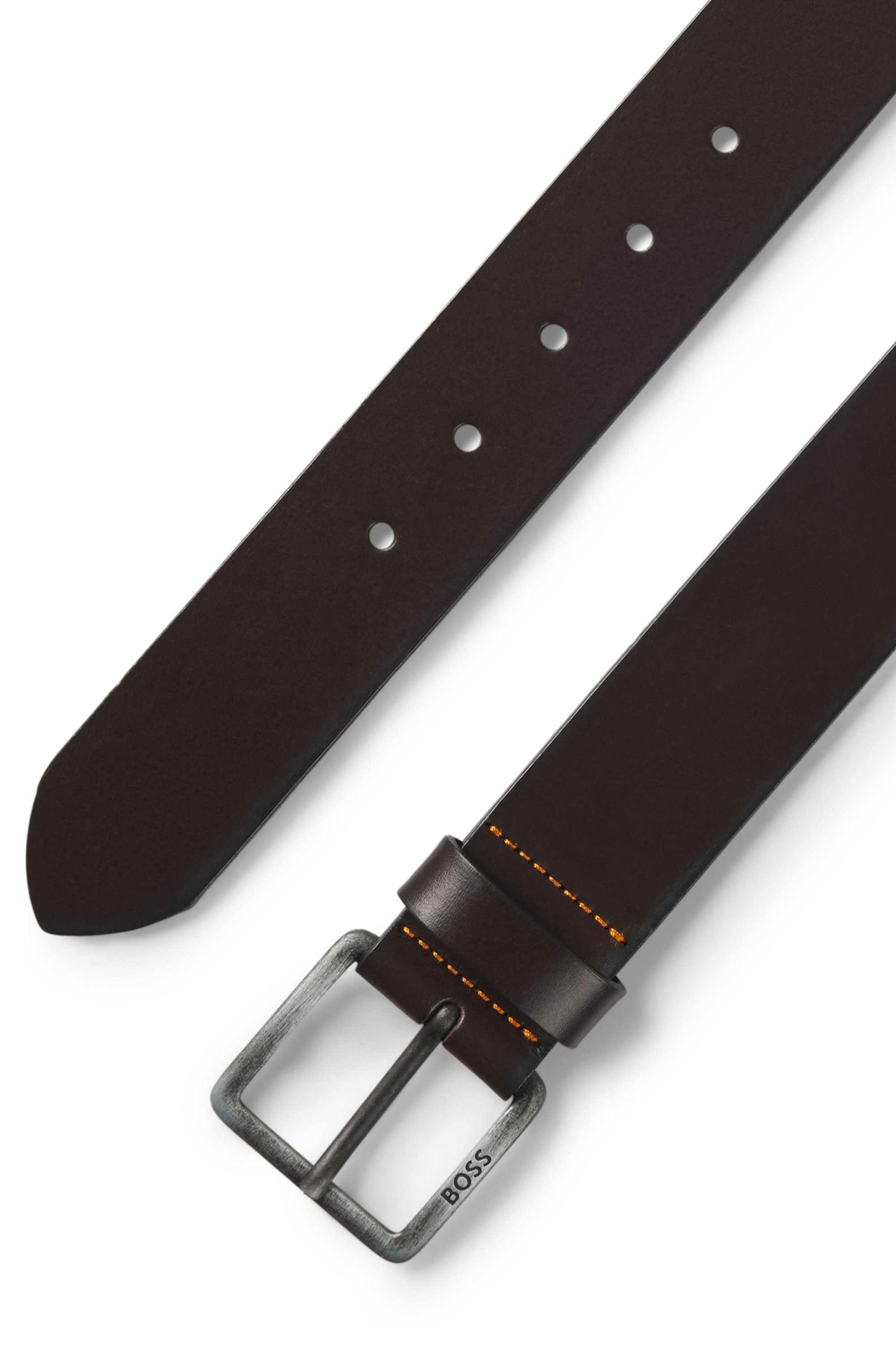 Boss Leren riem Jeeko_Sz40 met matte gesp
