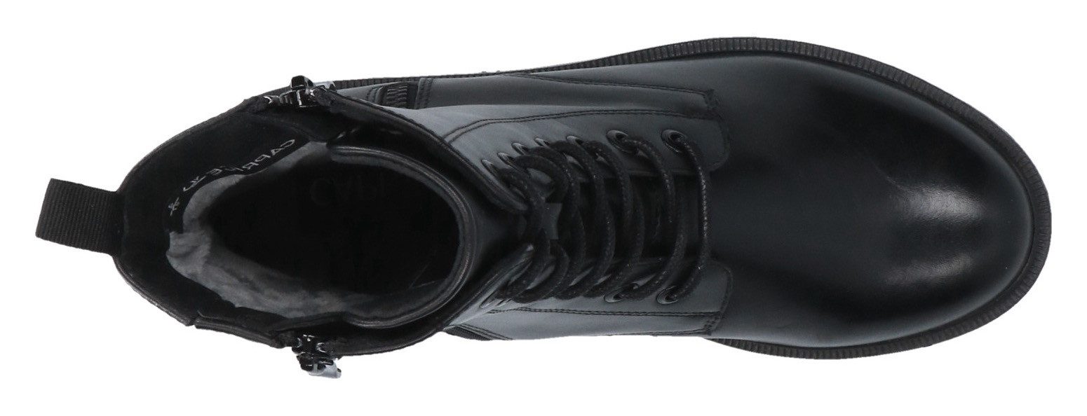 Caprice Laarsjes , blokhak, veterschoenen, veterschoenen, twee ritsen