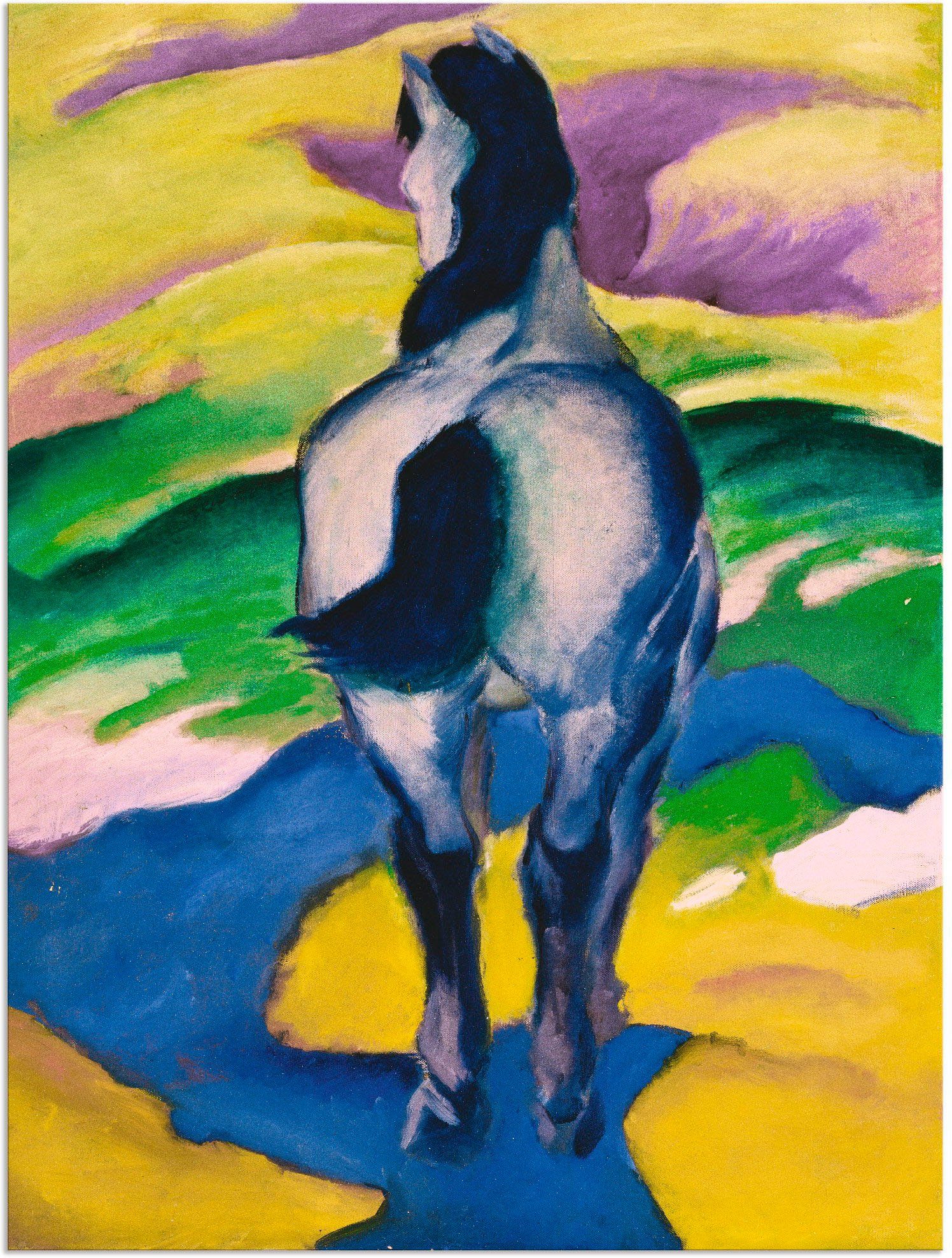 Artland Artprint Blauw paard II. 1911 in vele afmetingen & productsoorten - artprint van aluminium / artprint voor buiten, artprint op linnen, poster, muursticker / wandfolie ook g