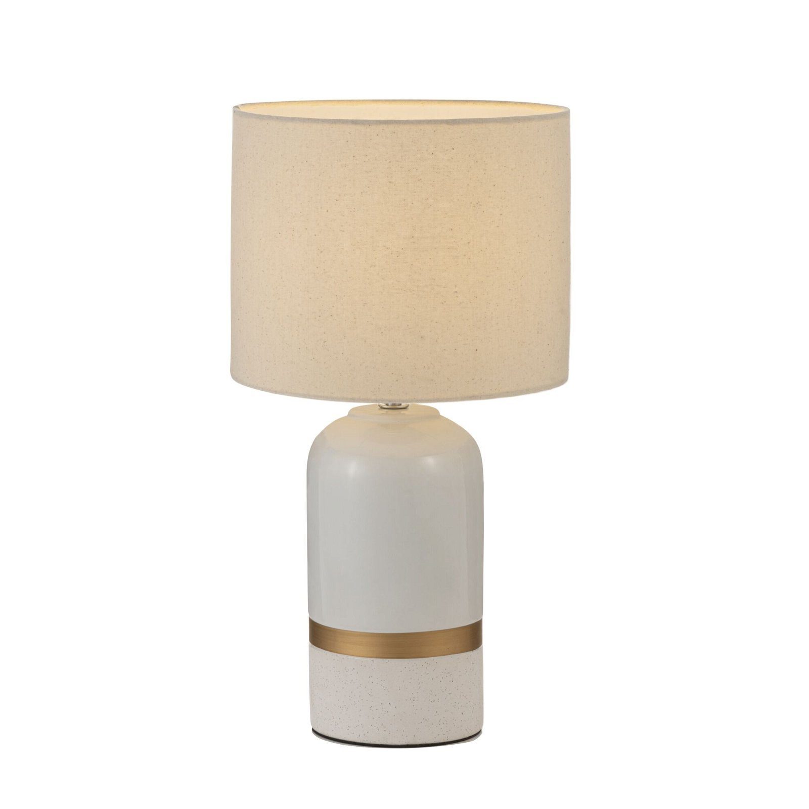 Pauleen Tafellamp Glowing Soul max20W wit/beige 230V stof/keramiek