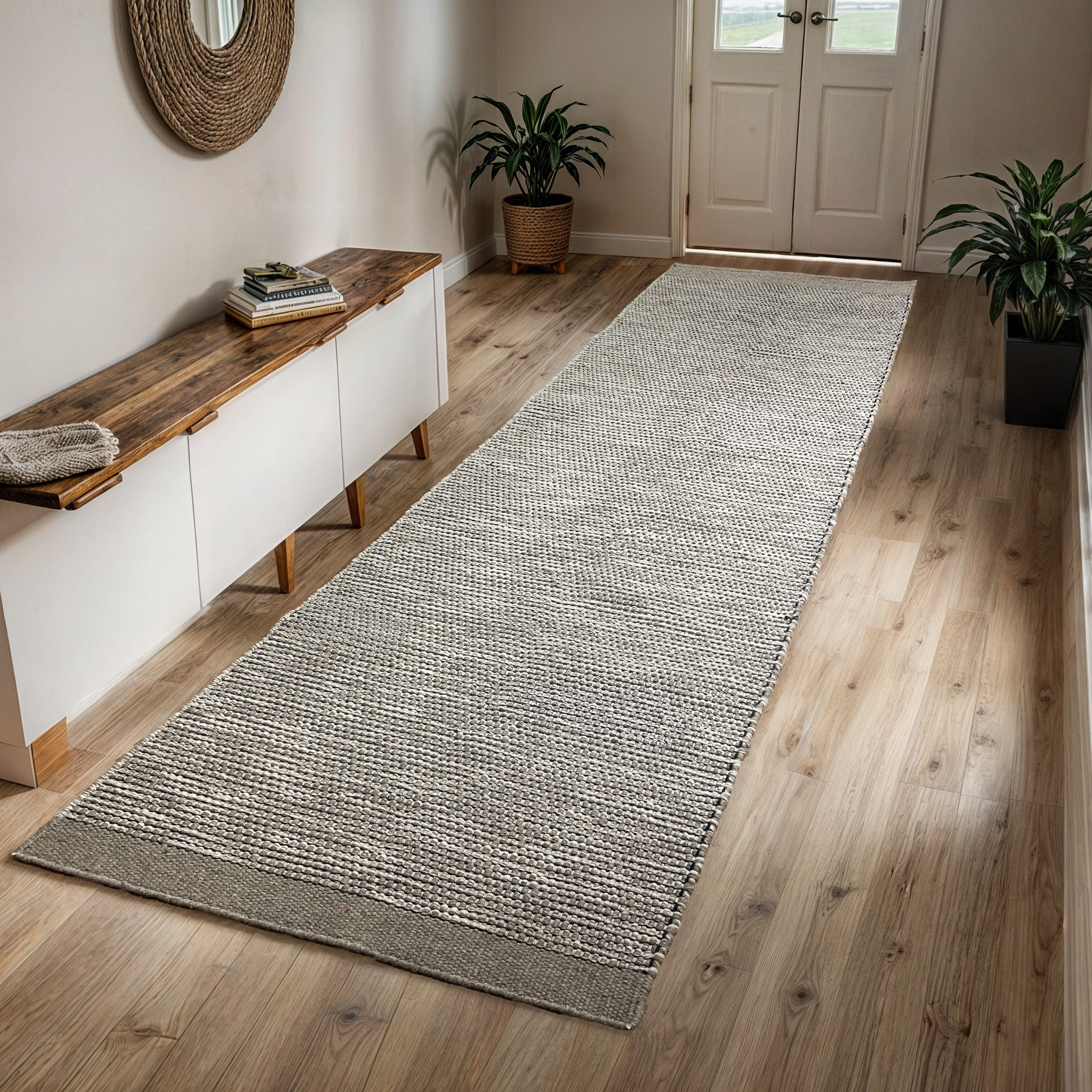 my home Wollen kleed Odenne handgeweven omkeerbare tapijt, gemêleerd uiterlijk, 100% wol, woonkamer