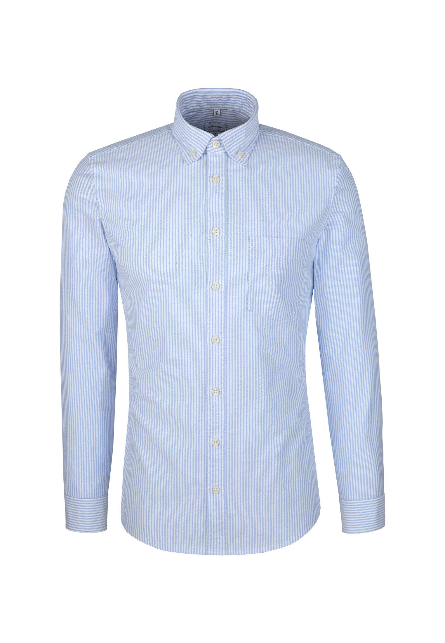 seidensticker Businessoverhemd Slim 1/1 Button-down kraag gestreept