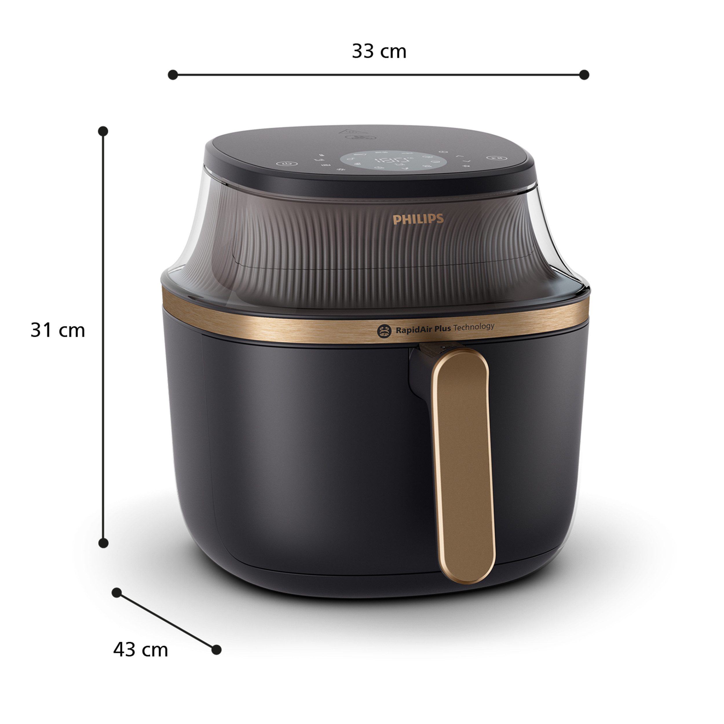 Philips Airfryer 3000 NA332/00, mit 6.2L, Sichtfenster