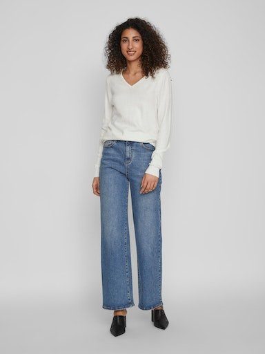 Vila Trui met V-hals VIRIL V-NECK L S KNIT TOP NOOS