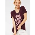 cecil t-shirt met zomerse print rood